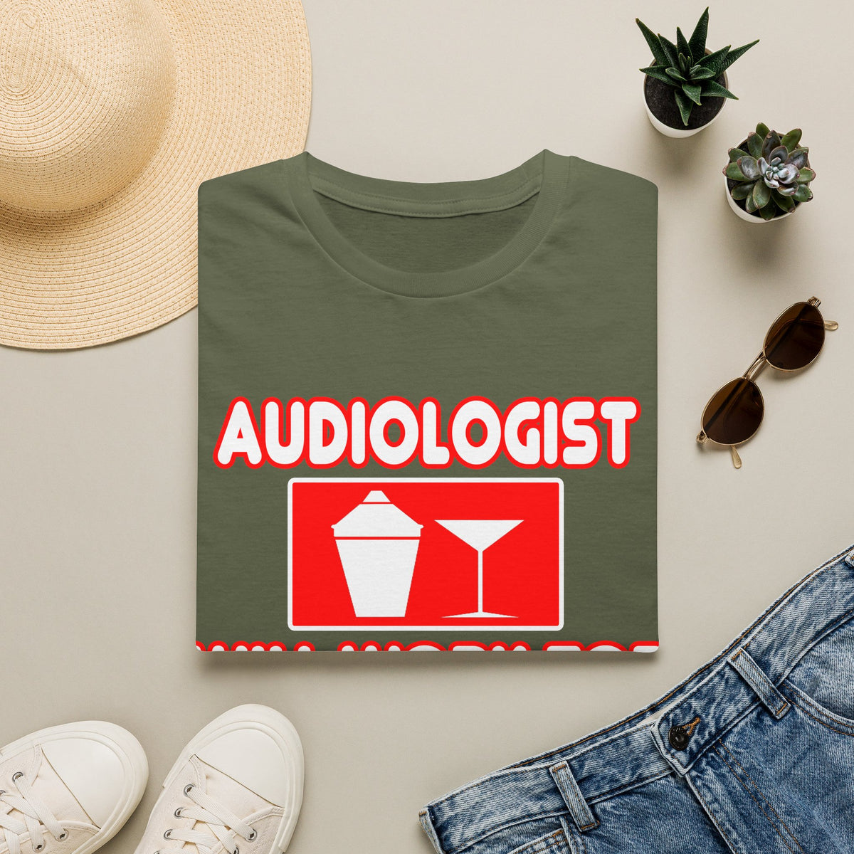 Audiologist ... Will Work For Cocktails - Unisex Softstyle T-Shirt