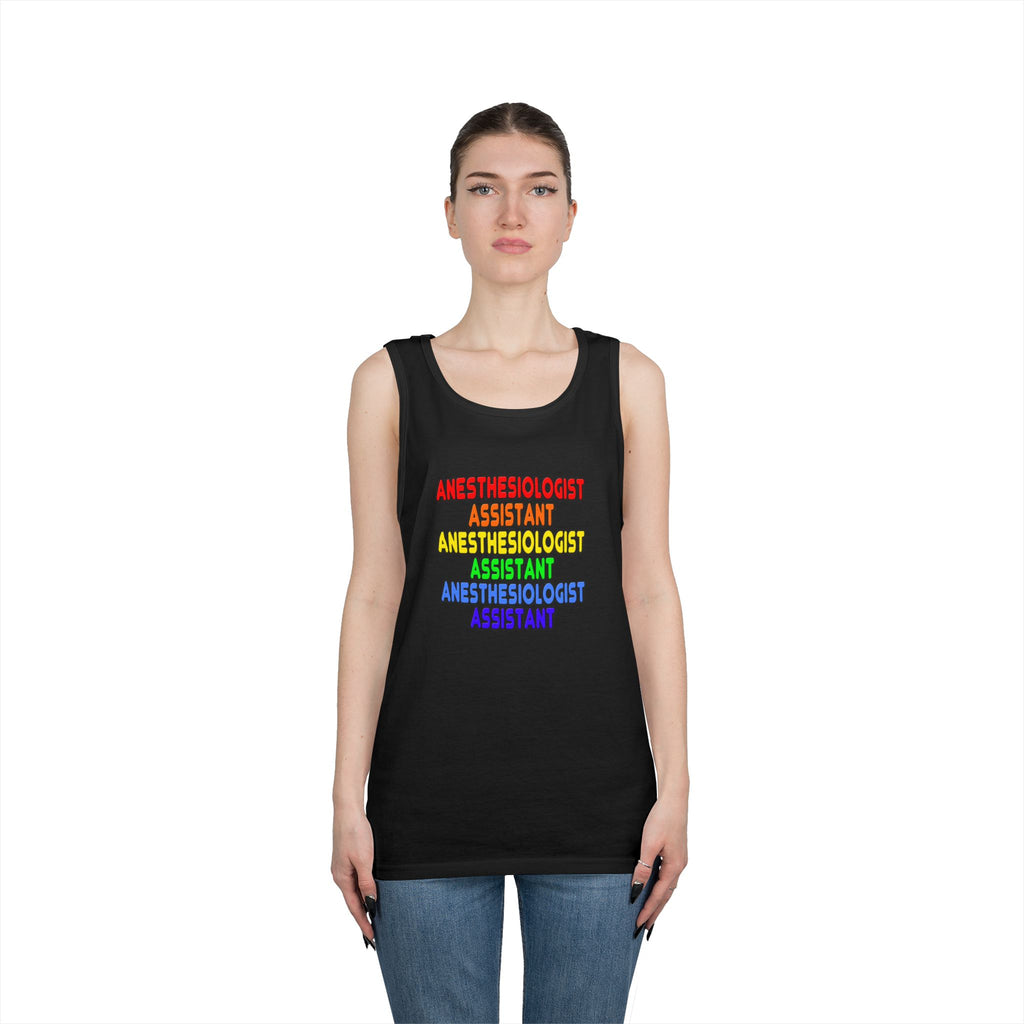 Rainbow Anesthesiologist Assistant - Unisex Heavy Cotton Tank Top