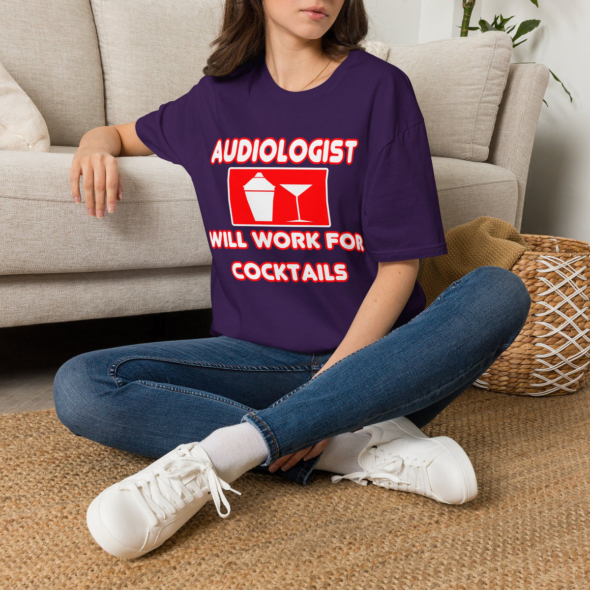 Audiologist ... Will Work For Cocktails - Unisex Softstyle T-Shirt