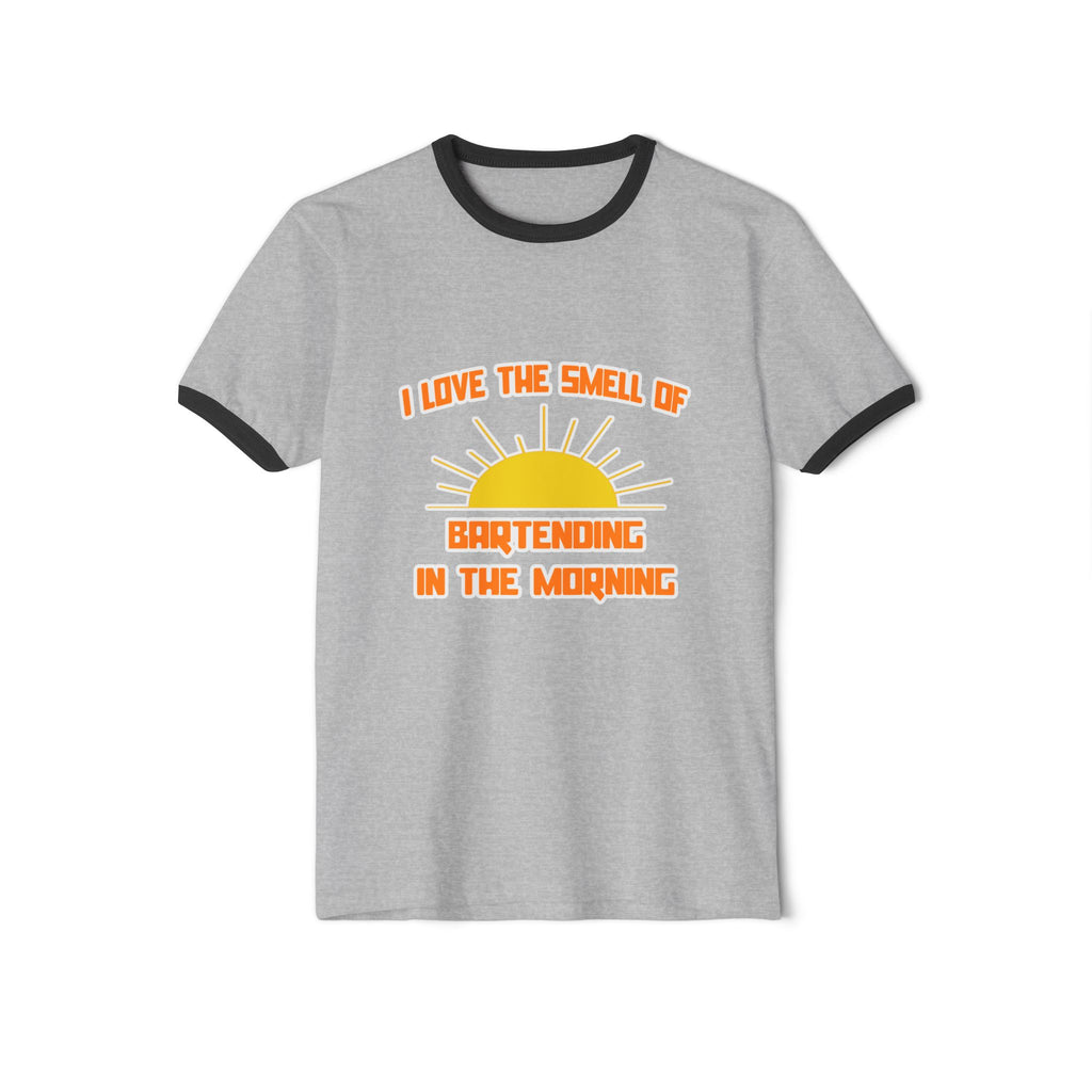 Smell of Bartending in the Morning - Unisex Cotton Ringer T-Shirt