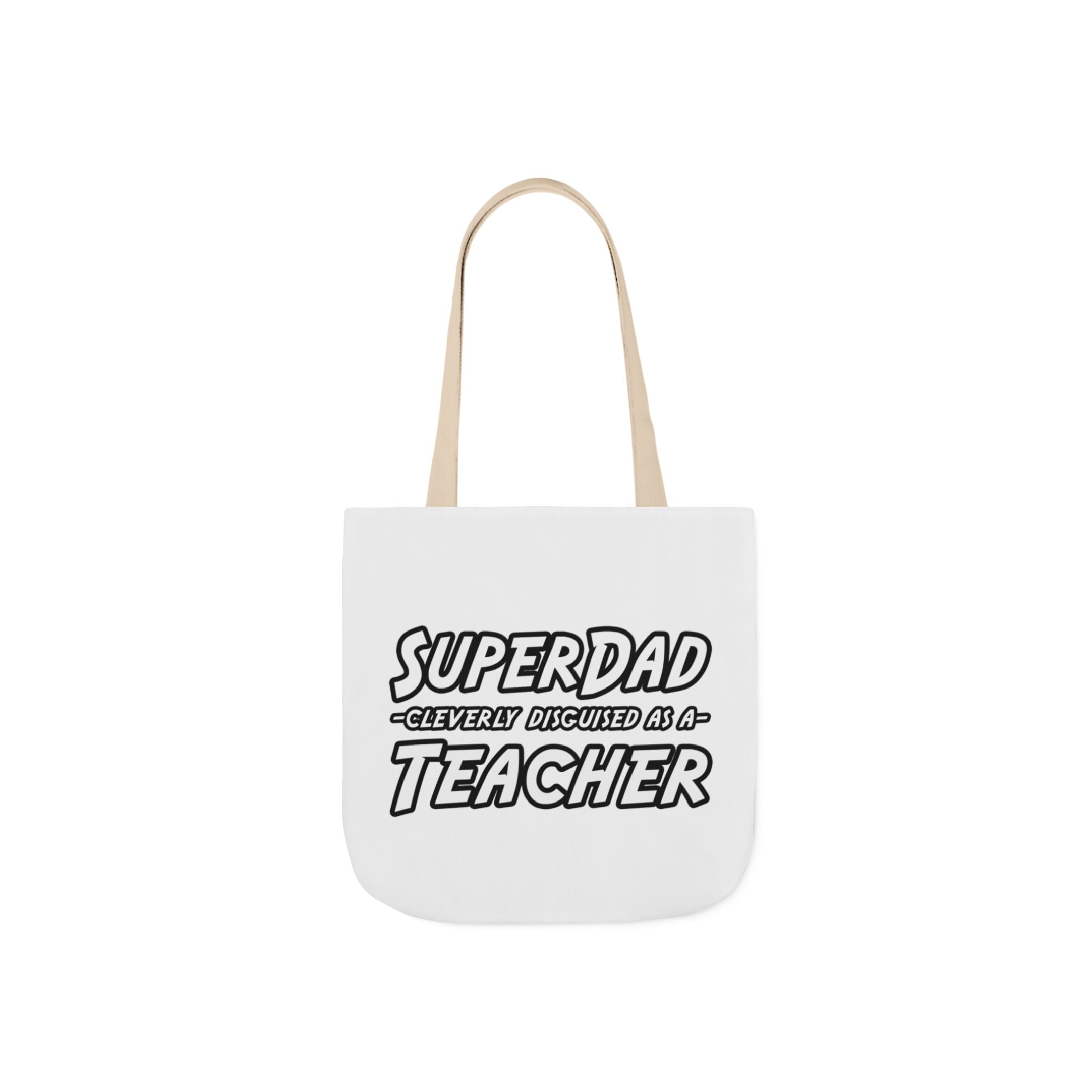superdad dark teacher - Canvas Tote Bag, 5-Color Straps