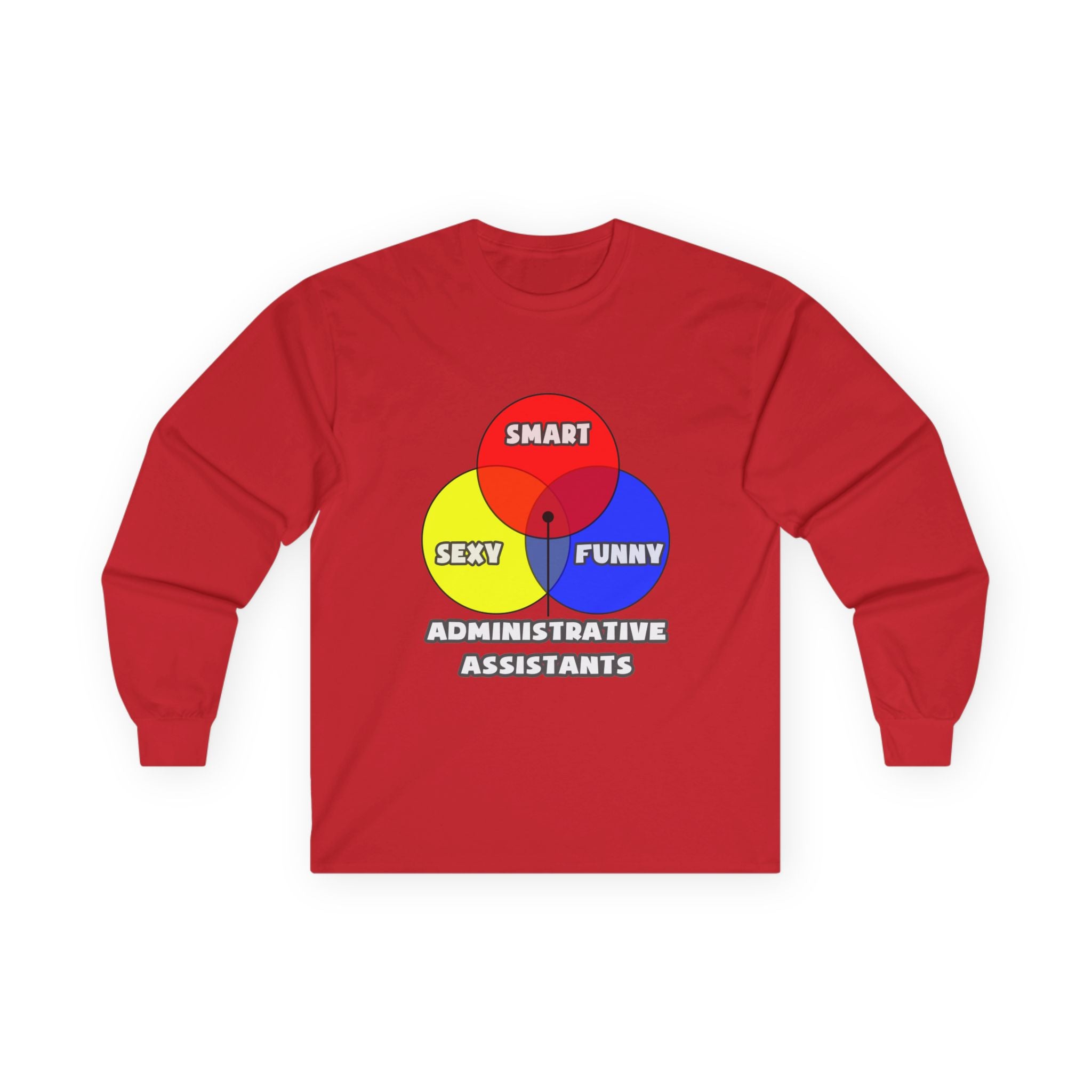 Venn Diagram .. Administrative Assistants - Unisex Ultra Cotton Long Sleeve Tee