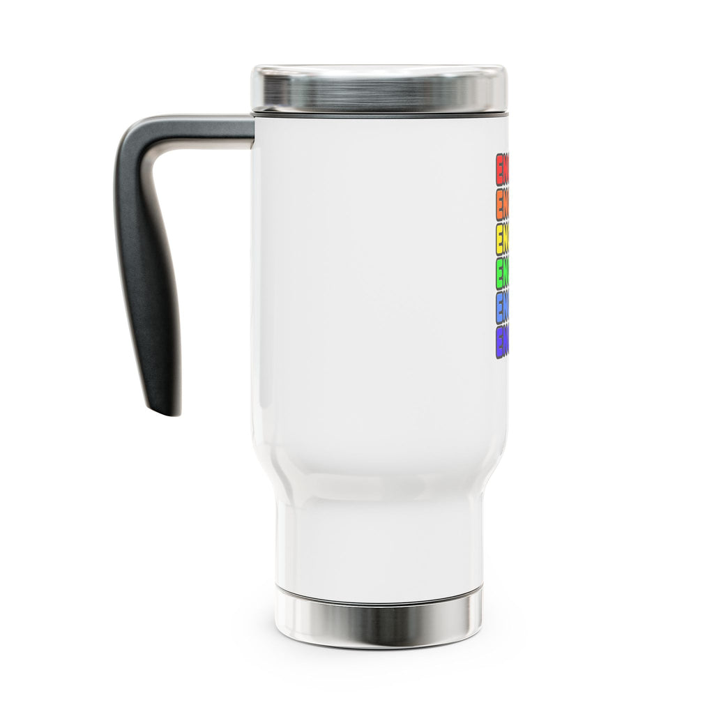 Rainbow Engineer - Stainless Steel Travel Mug with Handle, 14oz