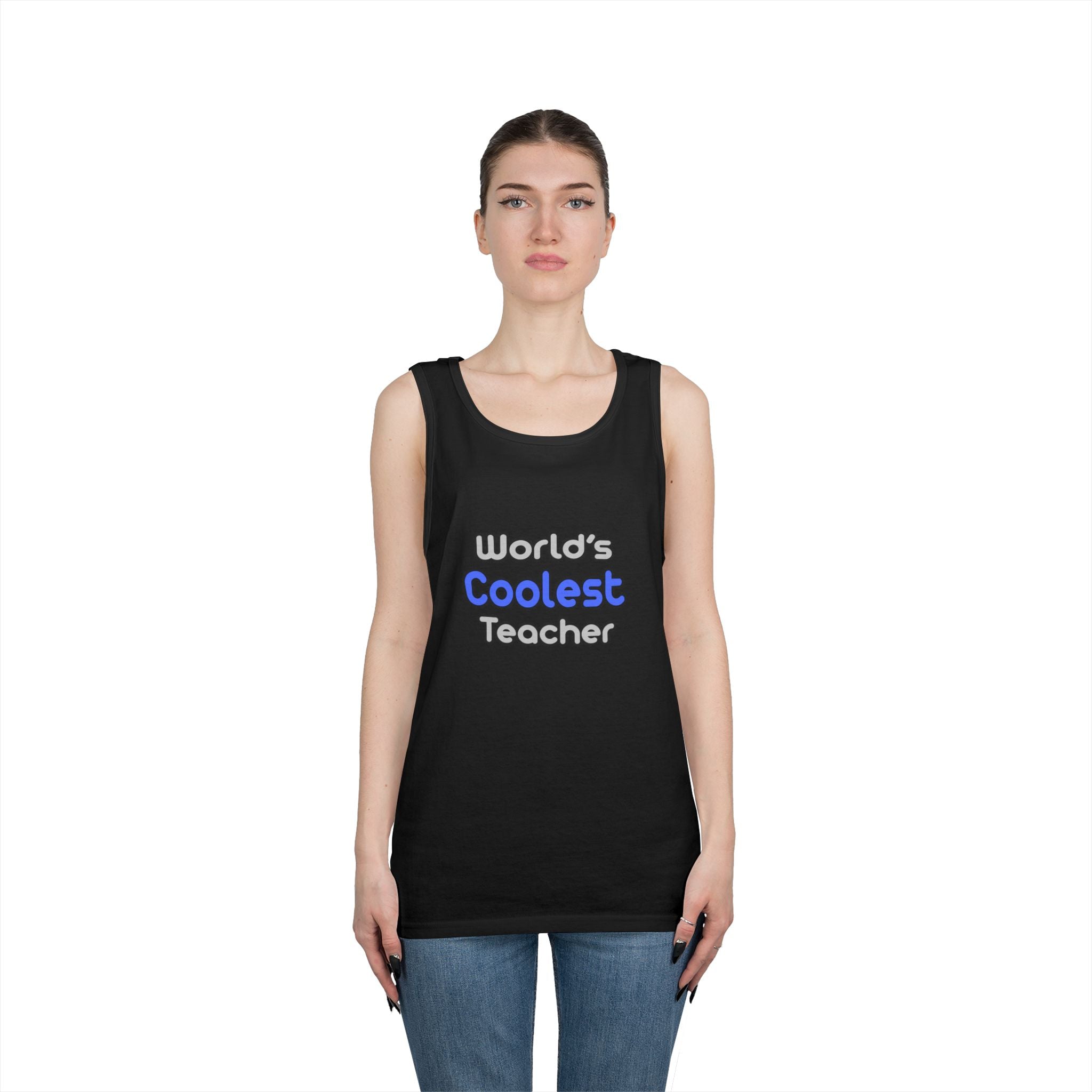 World's Coolest Teacher - Unisex Heavy Cotton Tank Top