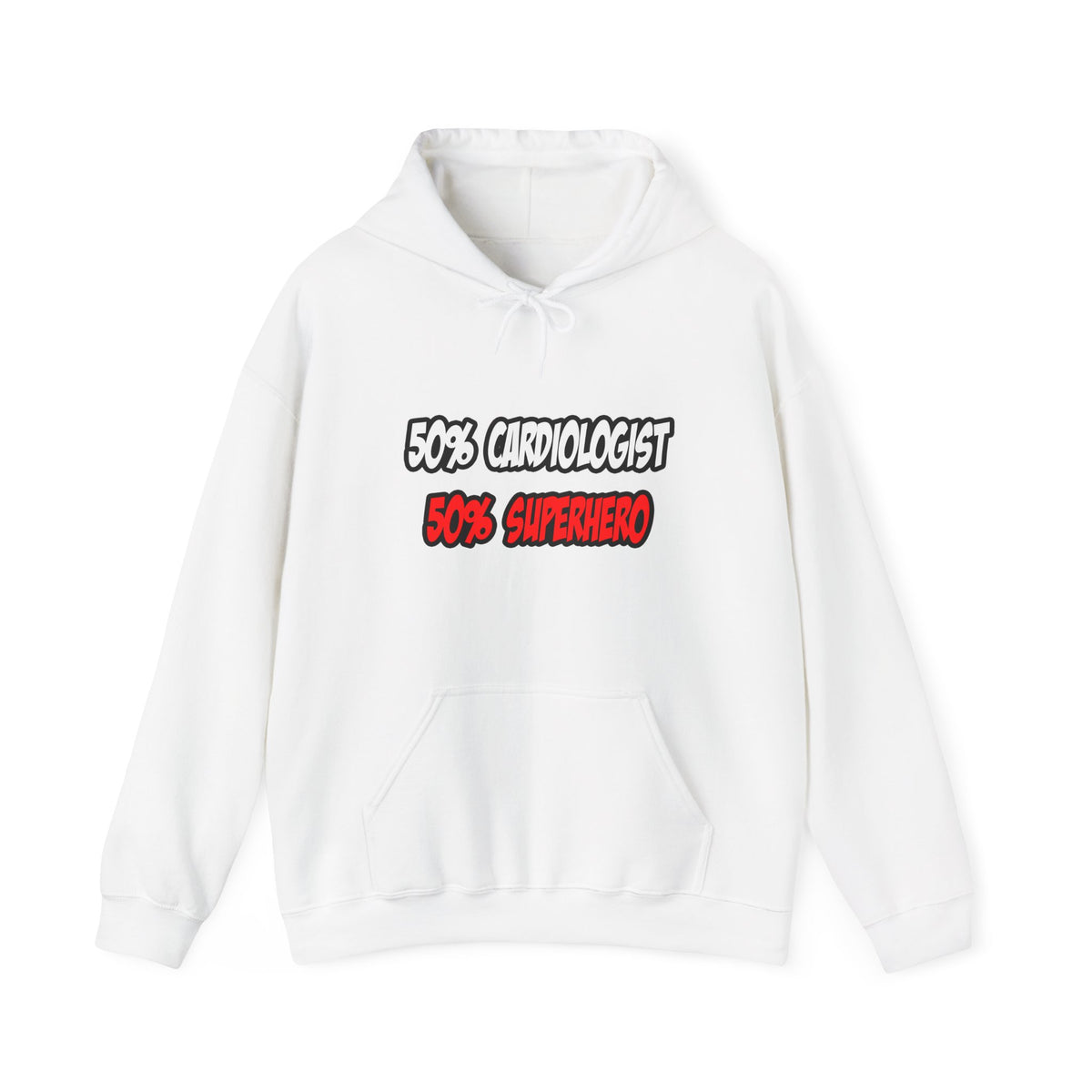 Half Cardiologist...Half Superhero - Unisex Heavy Blend™ Hooded Sweatshirt