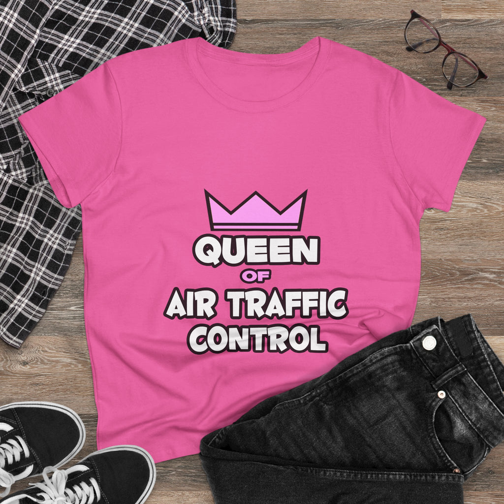 Queen of Air Traffic Control - Women's Midweight Cotton Tee
