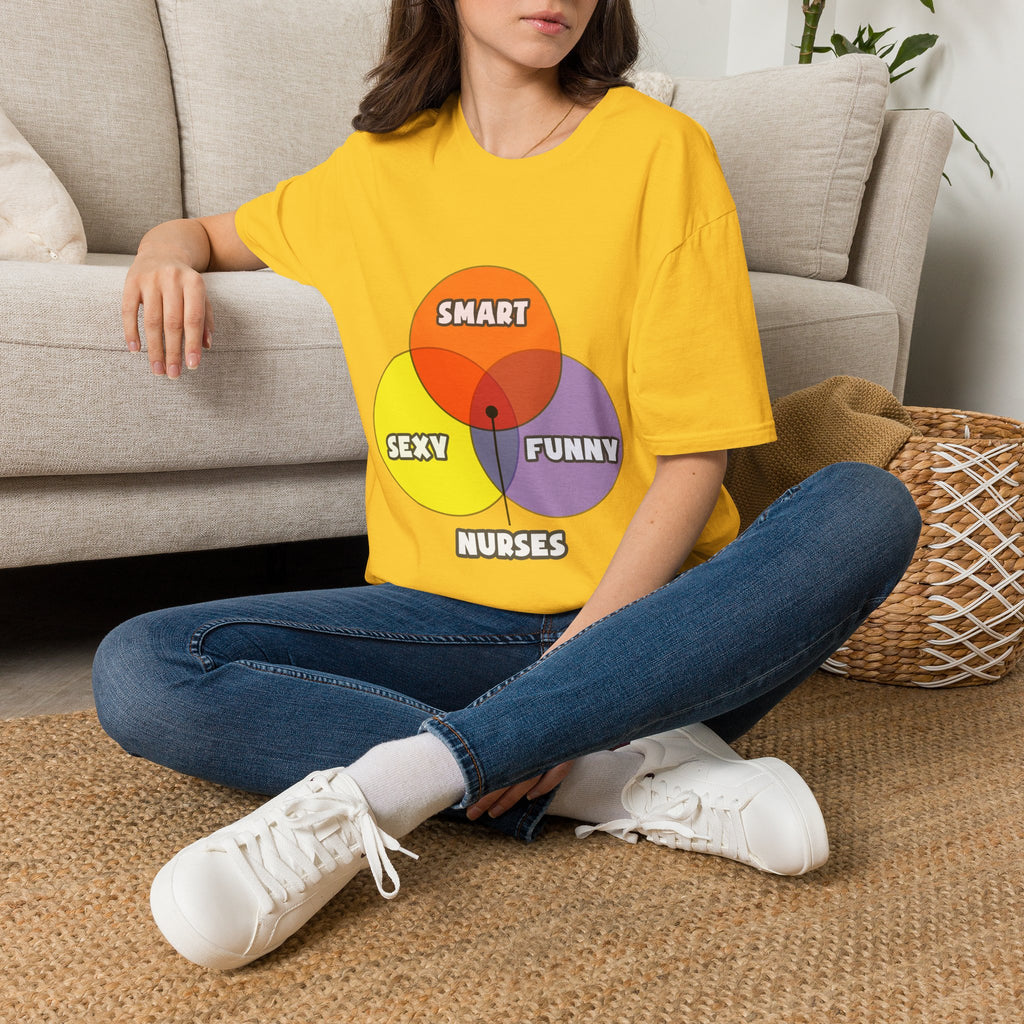 Venn Diagram .. Nurses - Unisex Softstyle T-Shirt