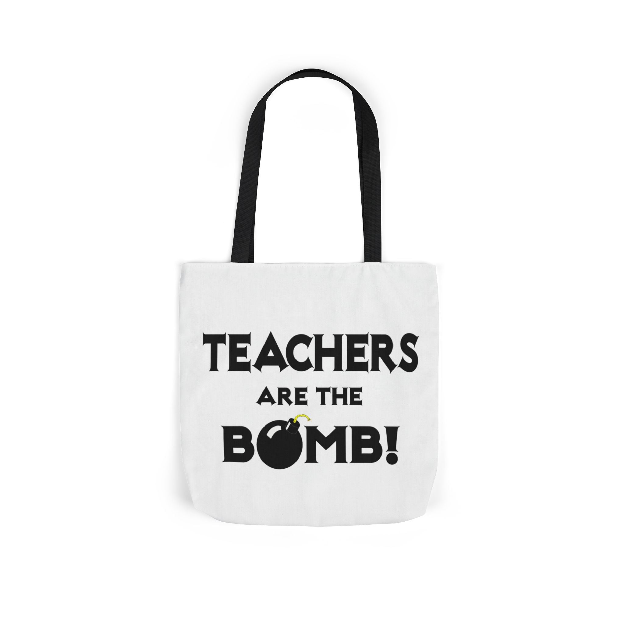 Teachers Are The Bomb! - Canvas Tote Bag, 5-Color Straps