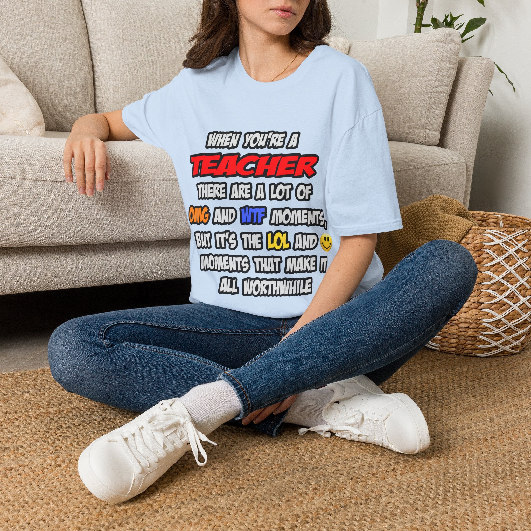Teacher .. OMG WTF LOL - Unisex Softstyle T-Shirt