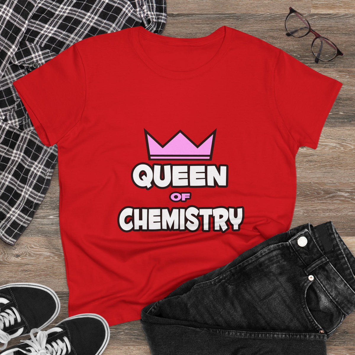 Queen of Chemistry - Women's Midweight Cotton Tee