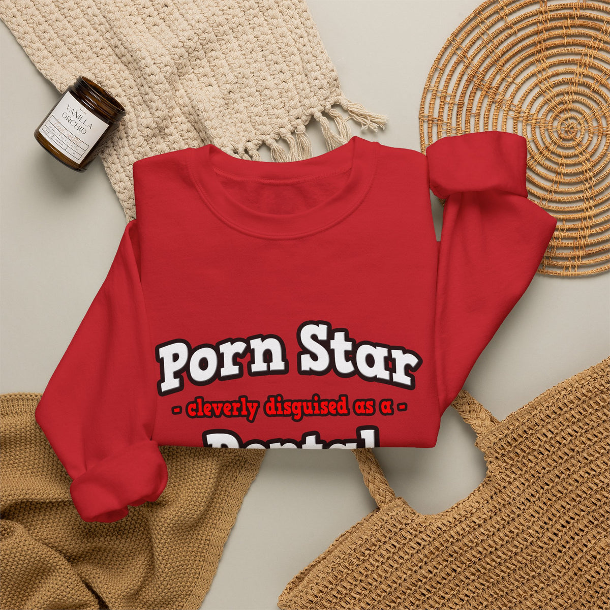 Porn Star...Dental Hygienist - Unisex Heavy Blend™ Crewneck Sweatshirt