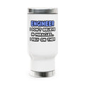 Miracles and Engineers - Stainless Steel Travel Mug with Handle, 14oz