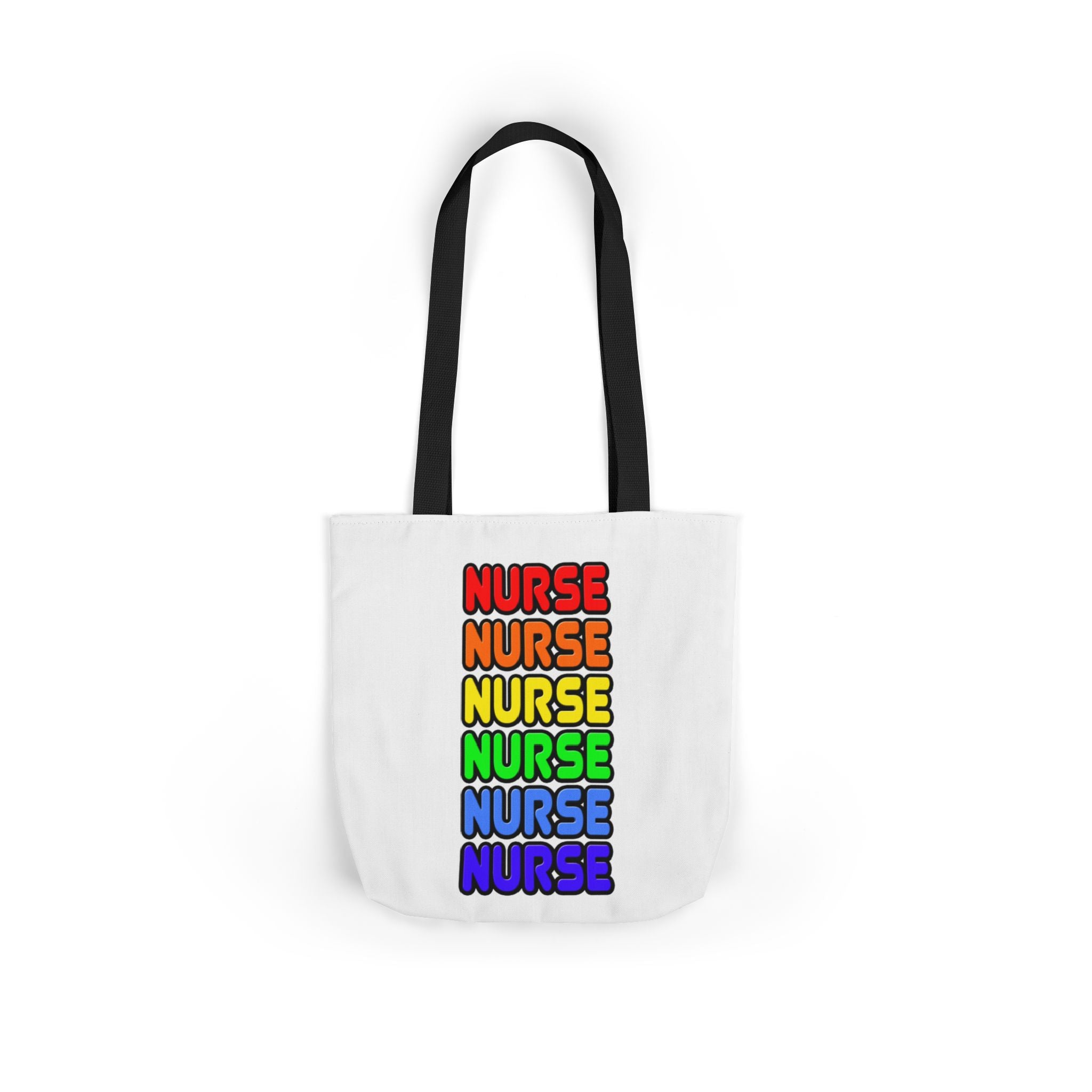Rainbow Nurse - Canvas Tote Bag, 5-Color Straps