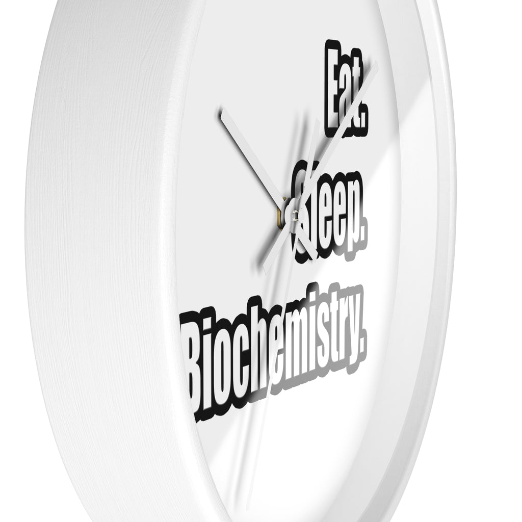 Eat. Sleep. Biochemistry - Wall Clock