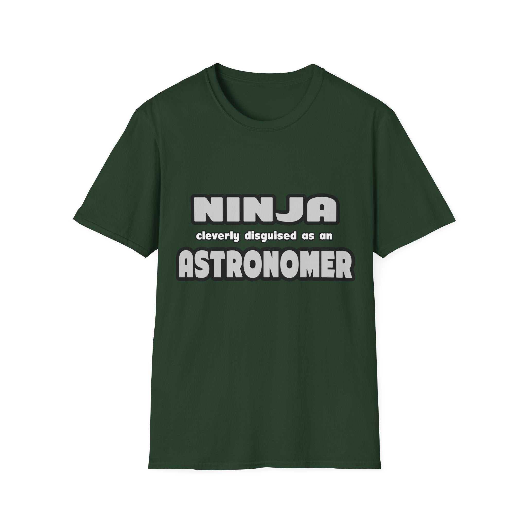 Ninja Cleverly Disguised As An Astronomer - Unisex Softstyle T-Shirt