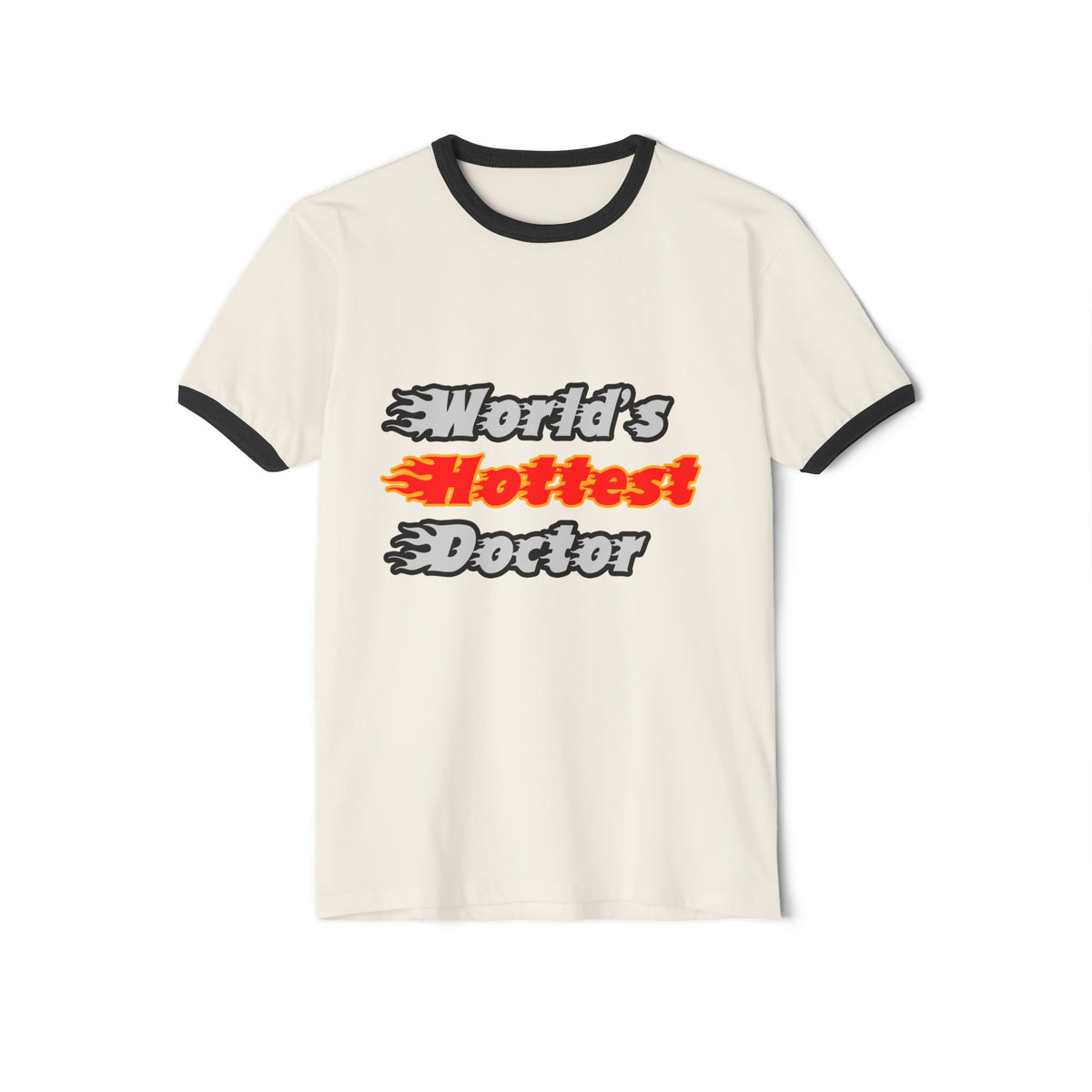 World's Hottest Doctor - Unisex Cotton Ringer T-Shirt