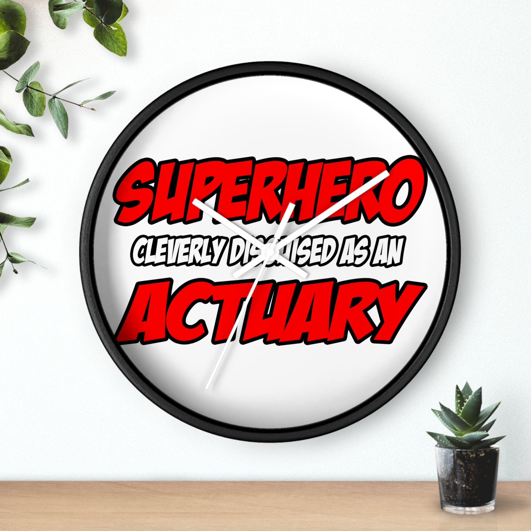 Superhero...Actuary - Wall Clock
