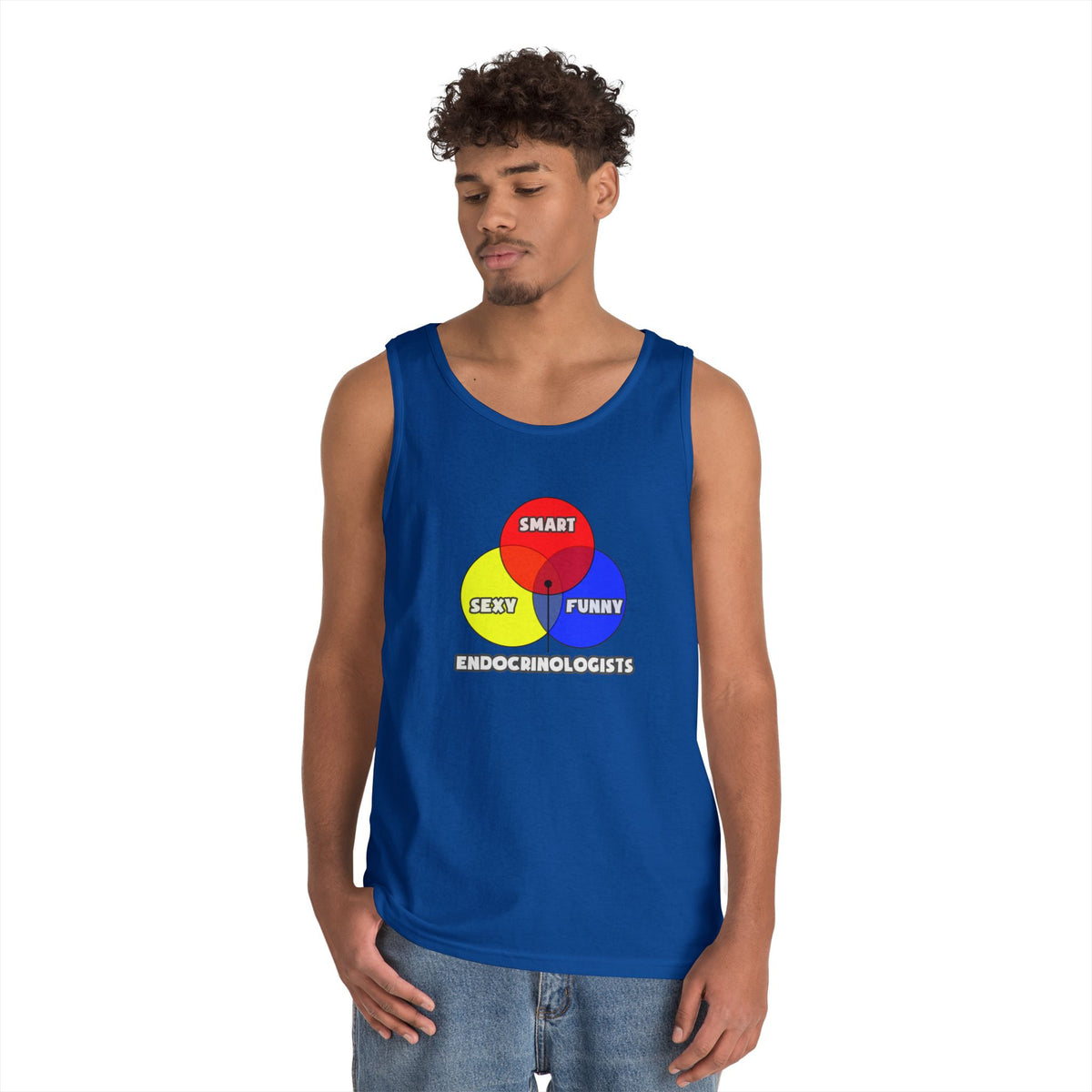 Venn Diagram .. Endocrinologists - Unisex Heavy Cotton Tank Top