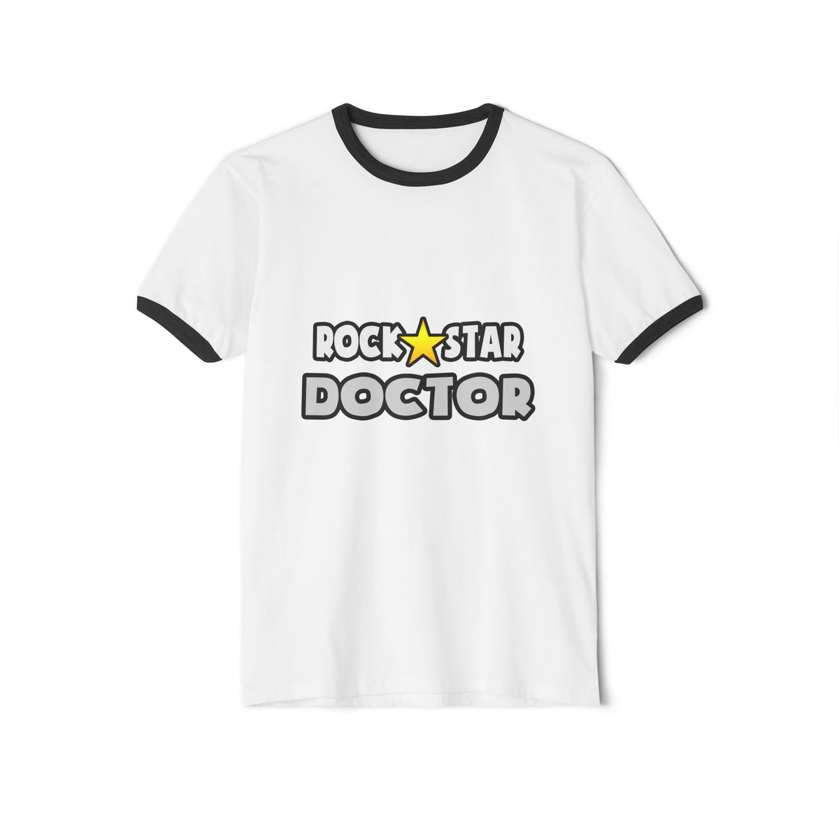 Rock Star Doctor (2) - Unisex Cotton Ringer T-Shirt