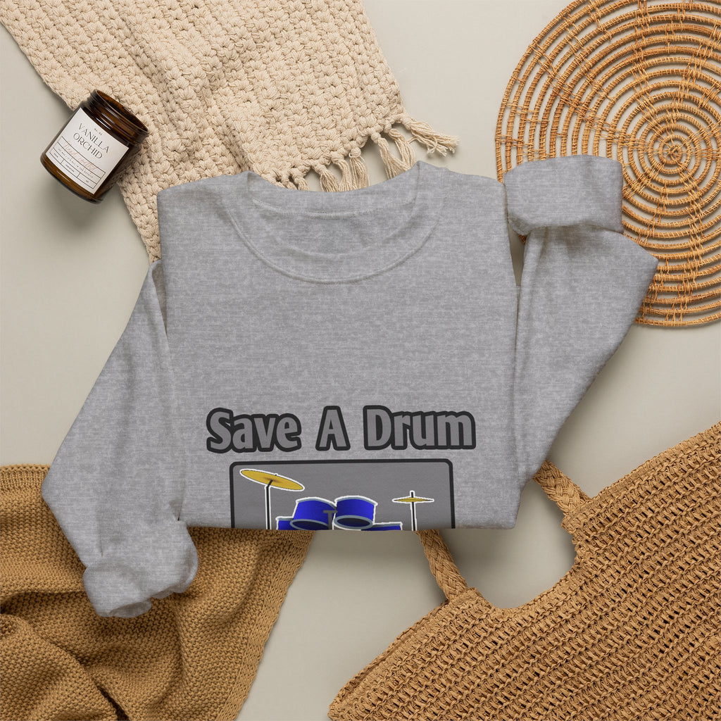 Save a Drum...Bang a Teacher - Unisex Heavy Blend™ Crewneck Sweatshirt