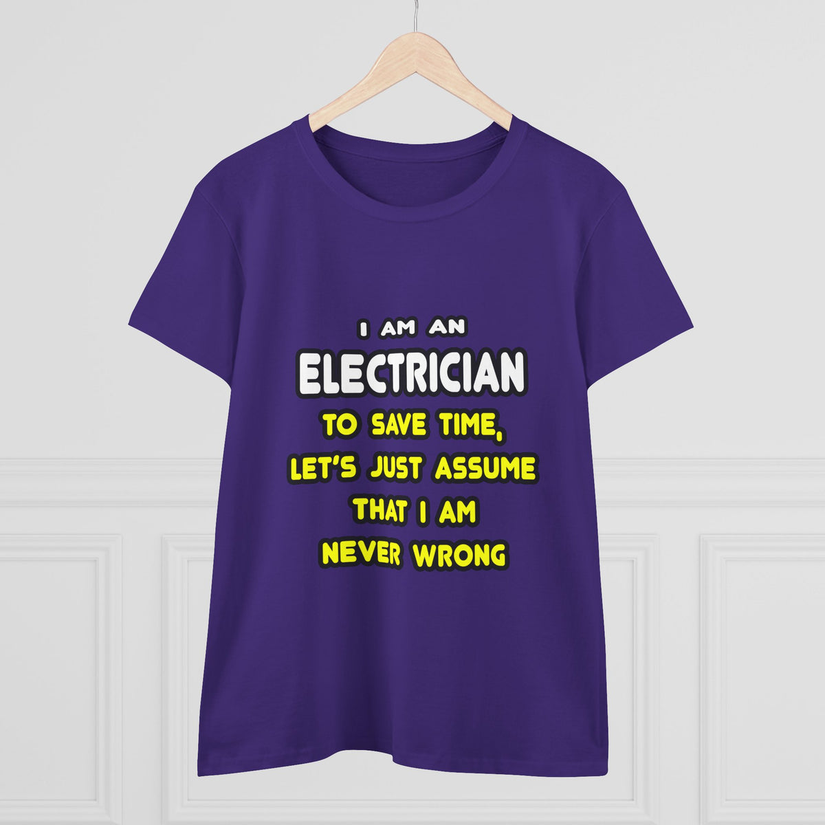 Funny Electrician T Shirts and Gifts - Women's Midweight Cotton Tee