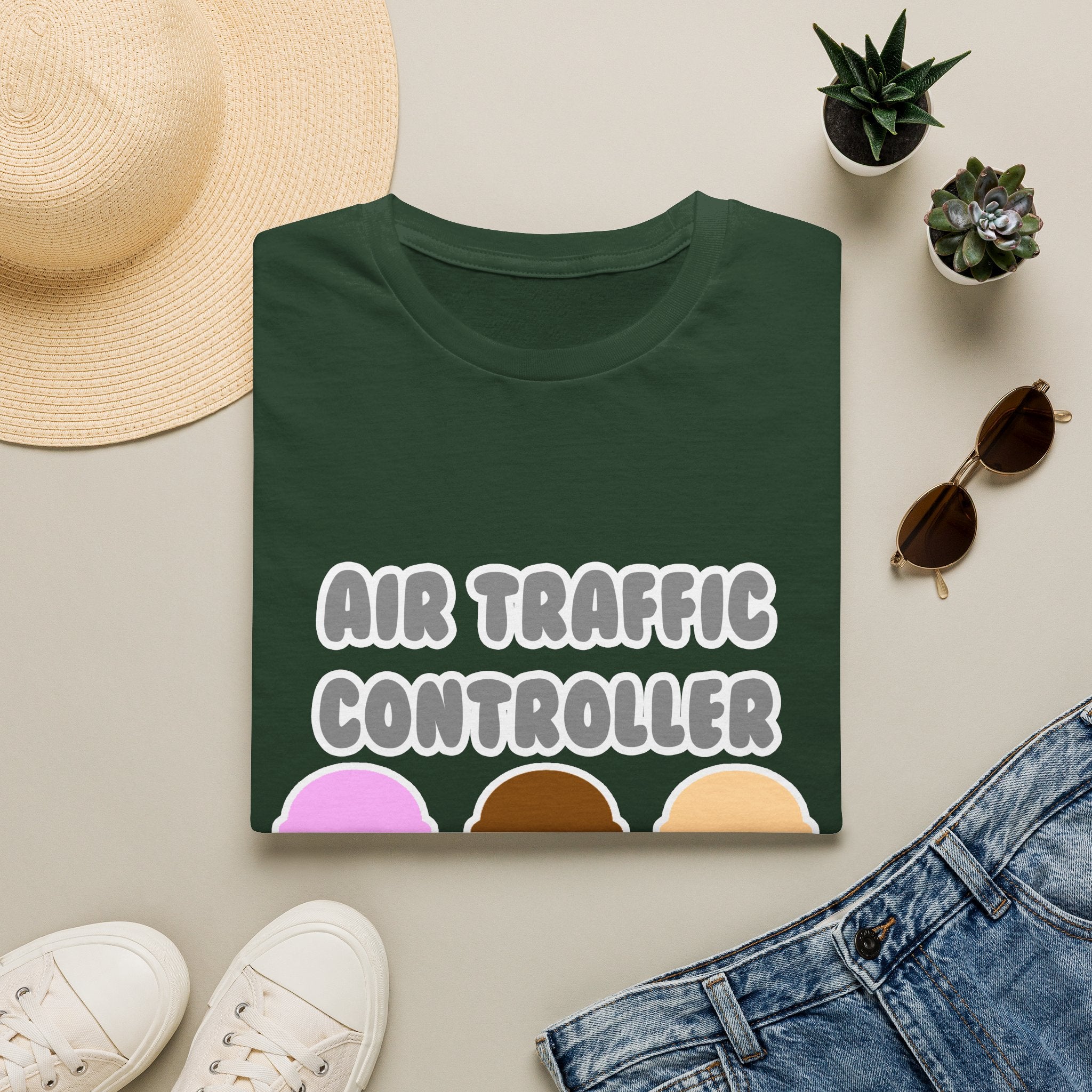 Air Traffic Controller ... Will Work For Ice Cream - Unisex Softstyle T-Shirt