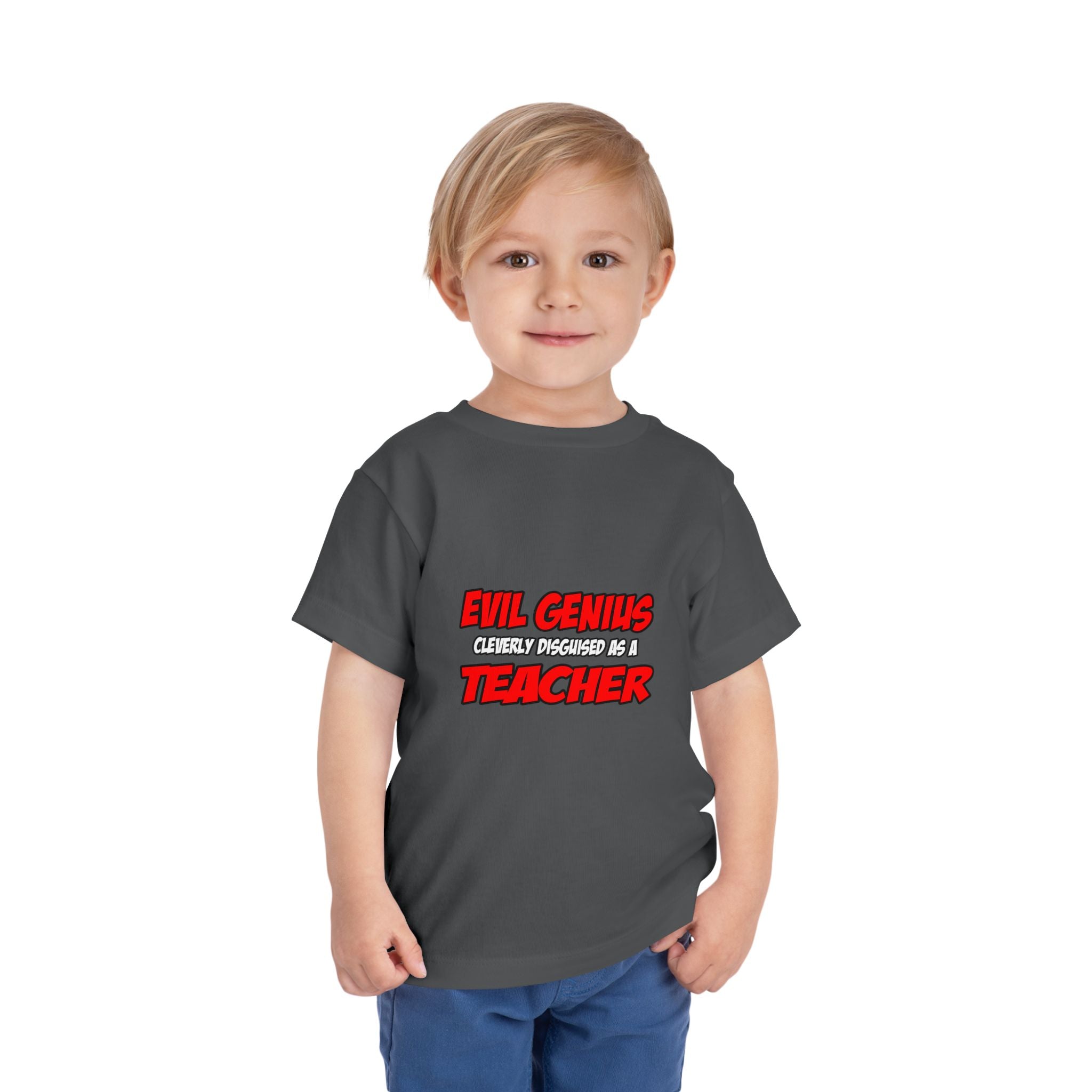 Evil Genius...Teacher - Toddler Short Sleeve Tee