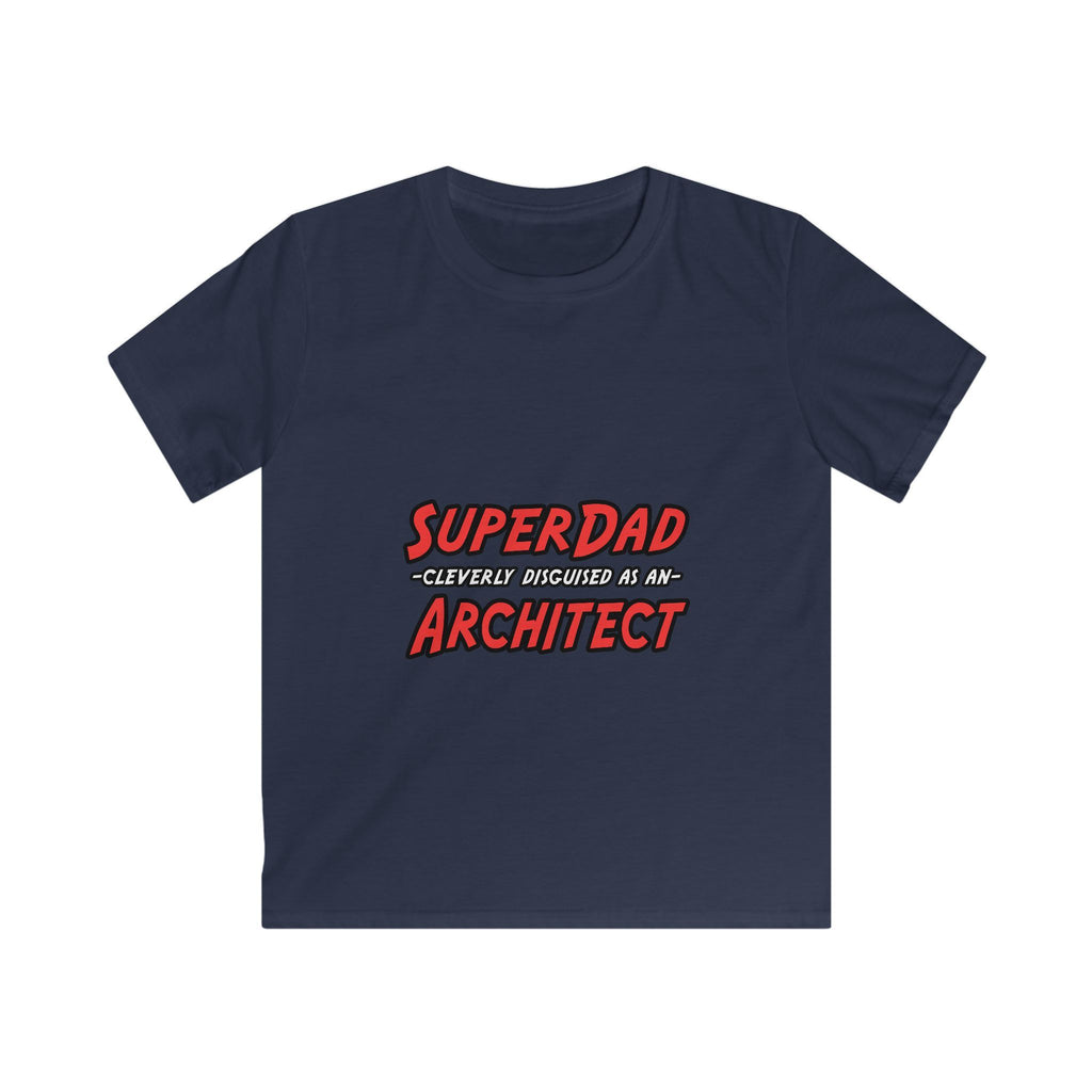 SuperDad...Architect - Kids Softstyle Tee