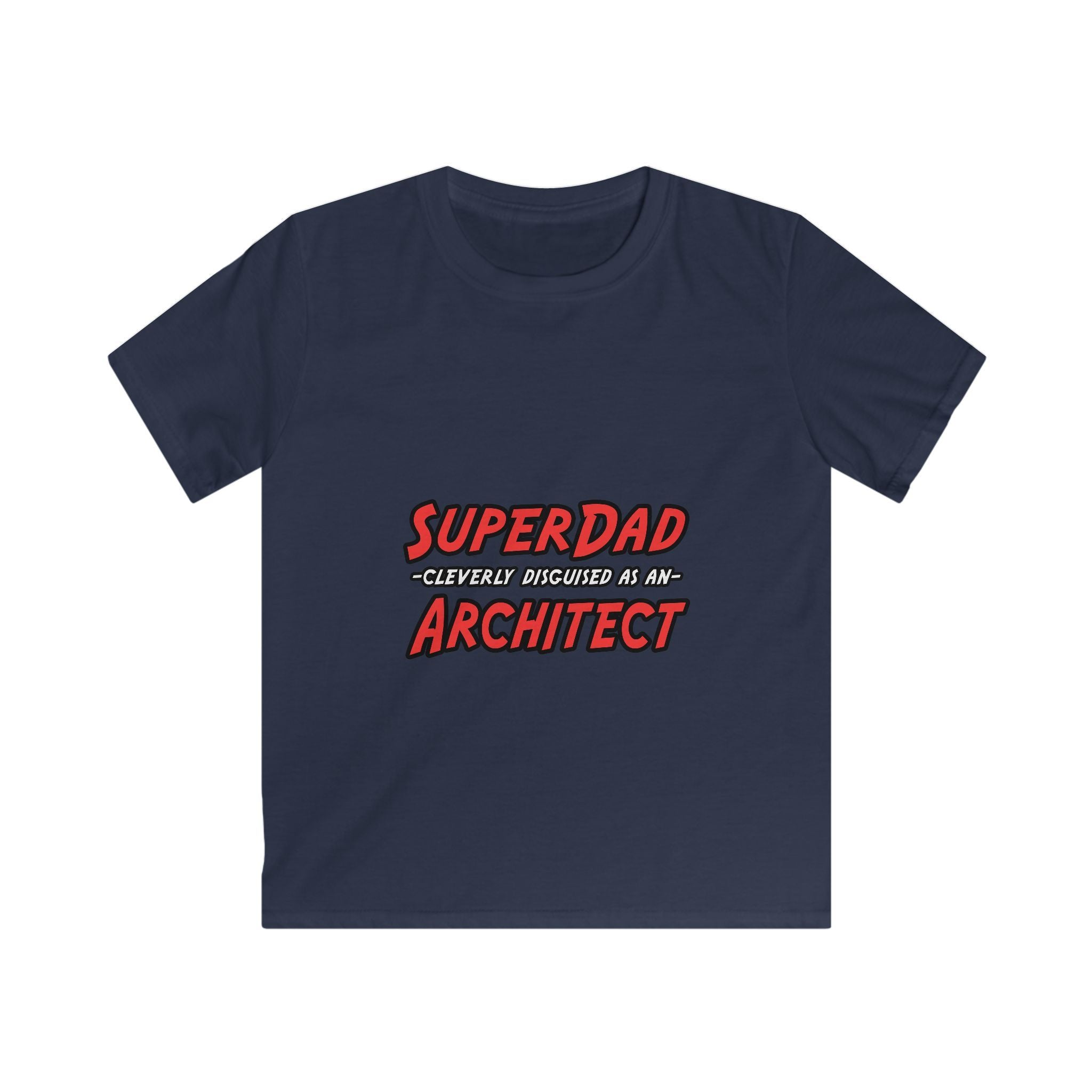 SuperDad...Architect - Kids Softstyle Tee