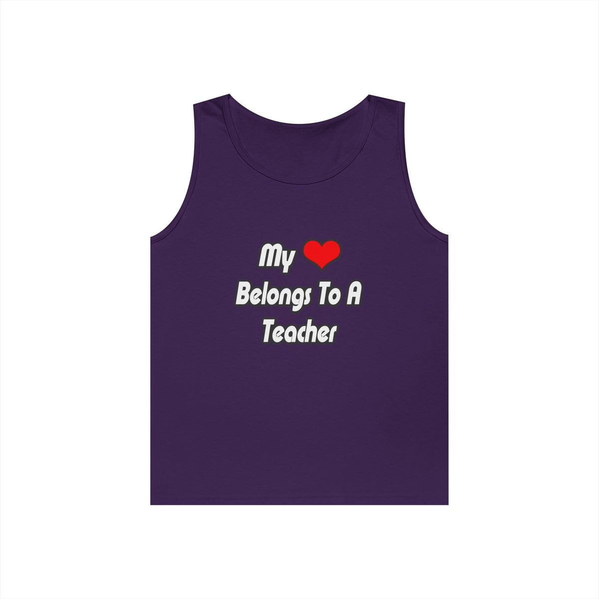 My Heart Belongs To A Teacher - Unisex Heavy Cotton Tank Top
