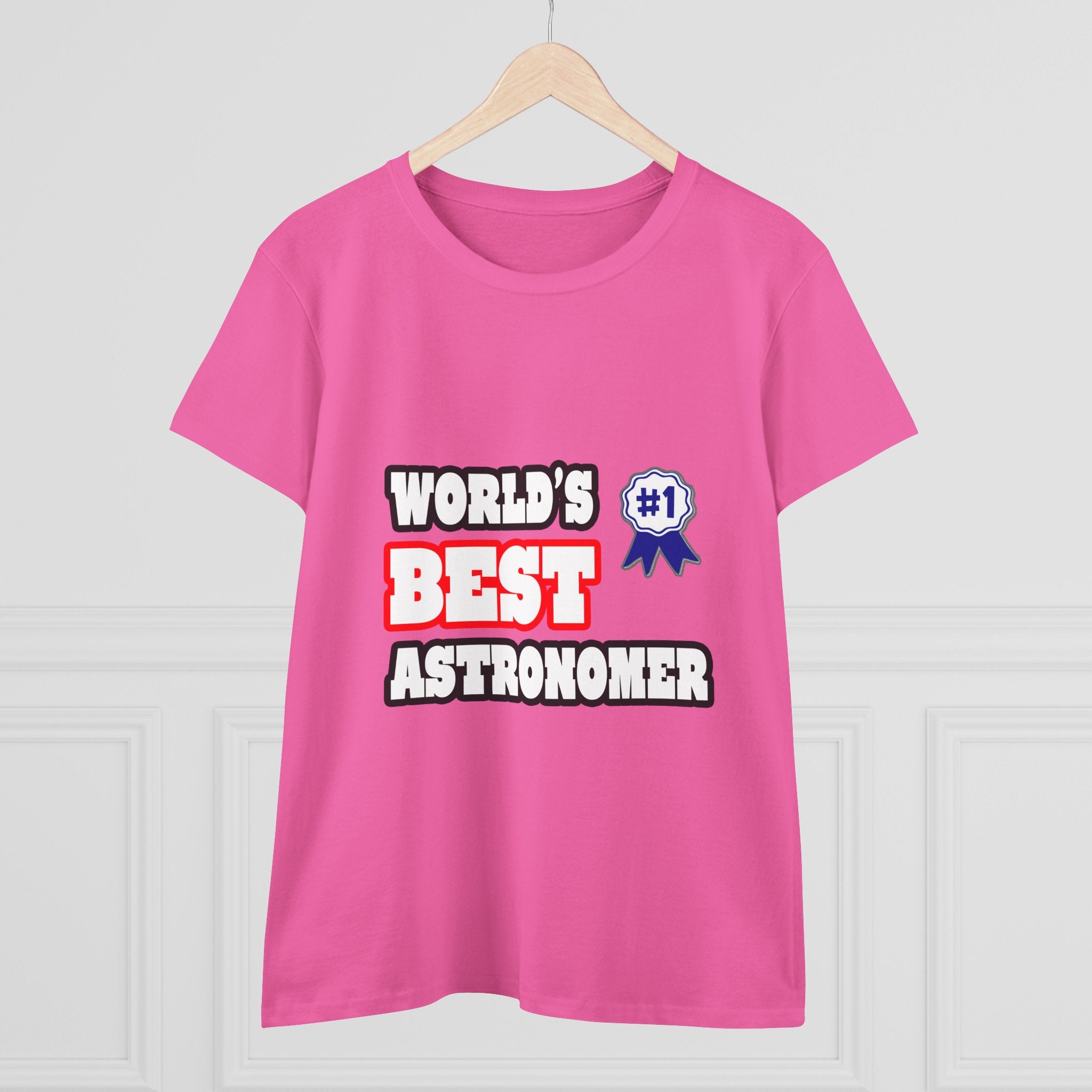 World's Best Astronomer - Women's Midweight Cotton Tee