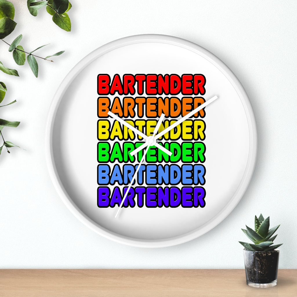 Rainbow Bartender - Wall Clock