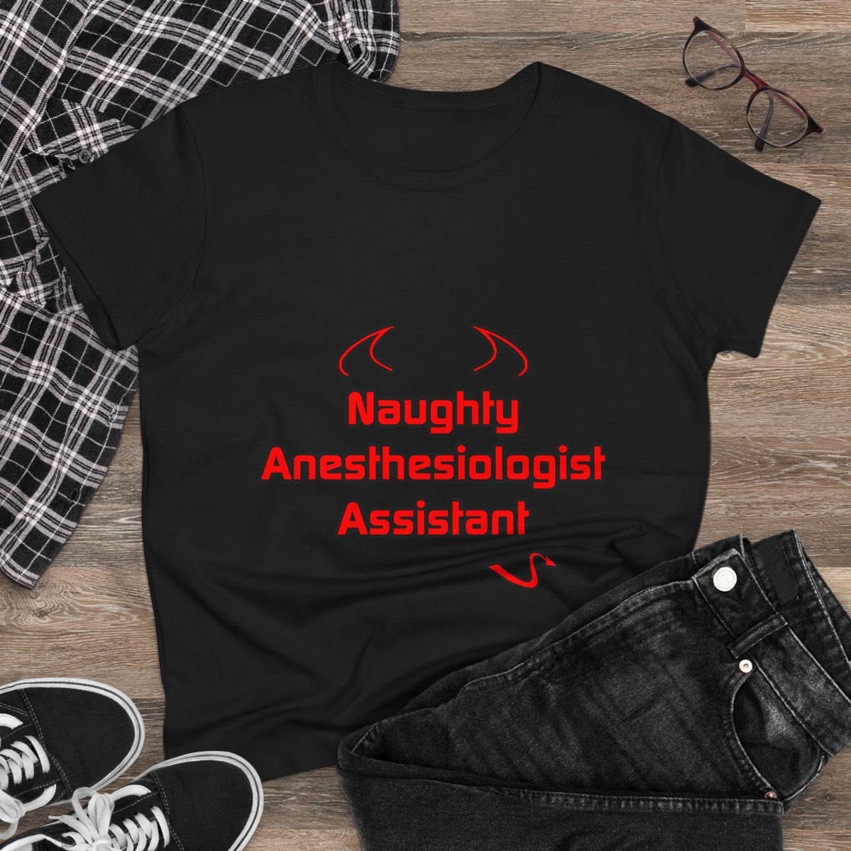 Naughty Anesthesiologist Assistant - Women's Midweight Cotton Tee