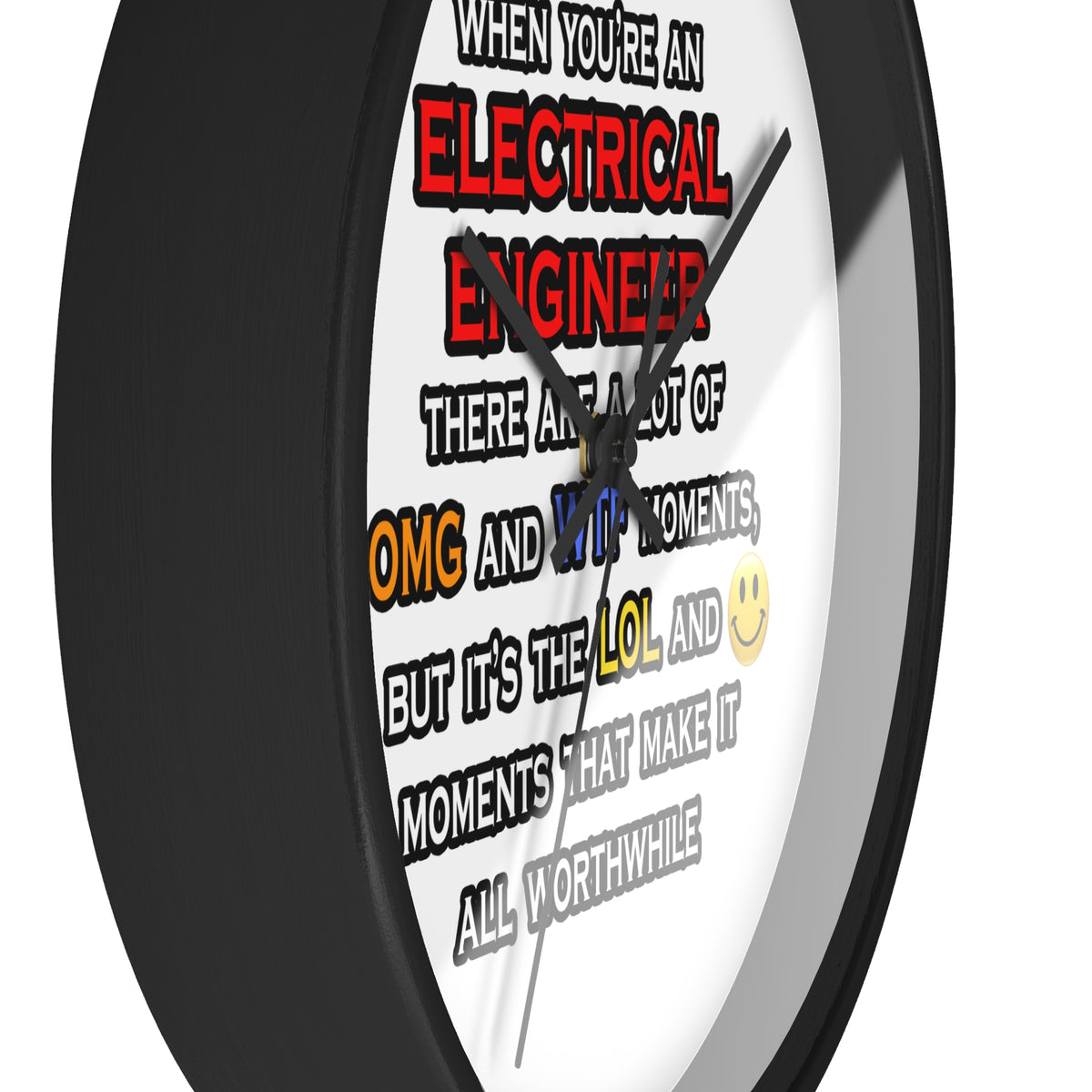 Funny Electrical Engineer ... OMG WTF LOL - Wall Clock
