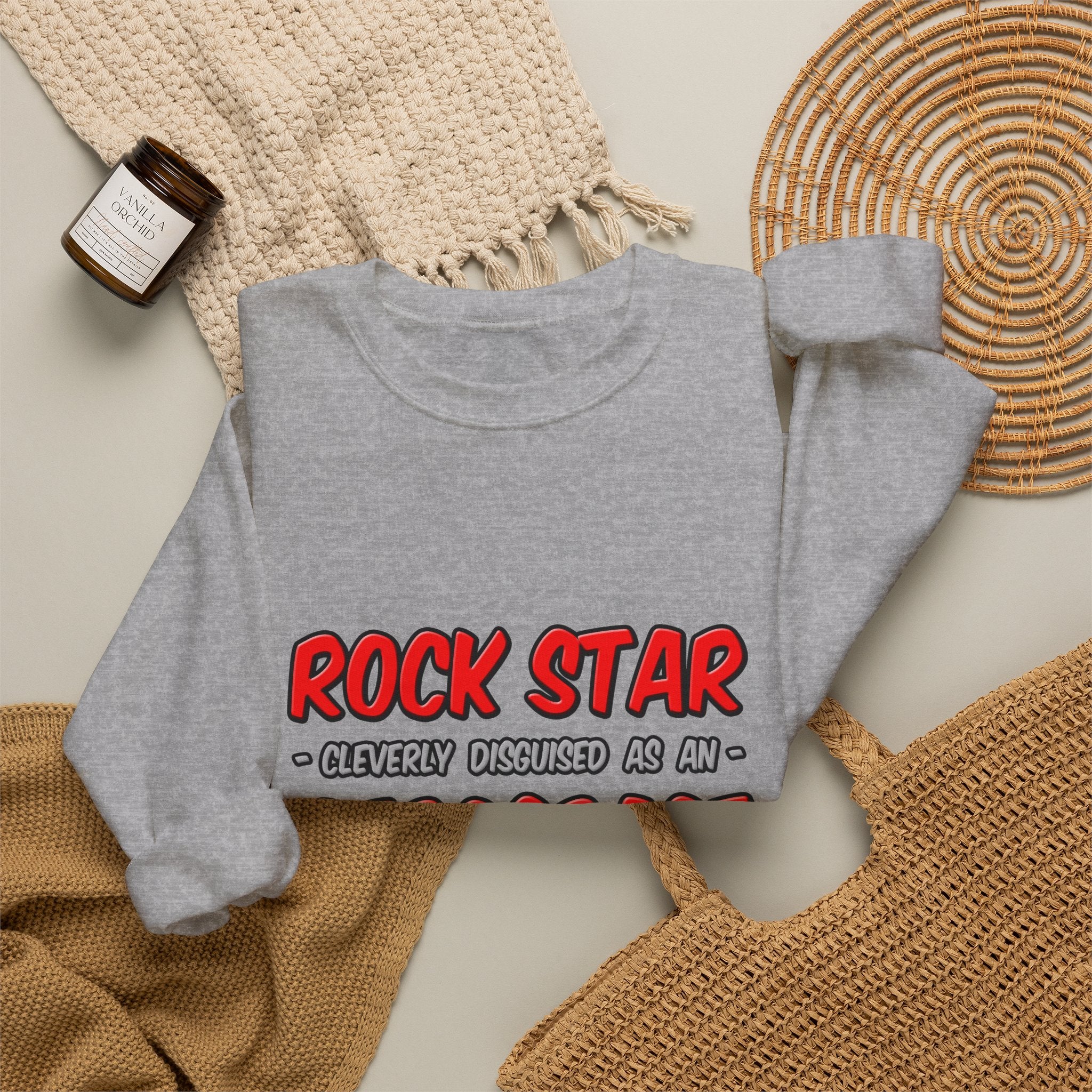 Rock Star...Aerospace Engineer - Unisex Heavy Blend™ Crewneck Sweatshirt