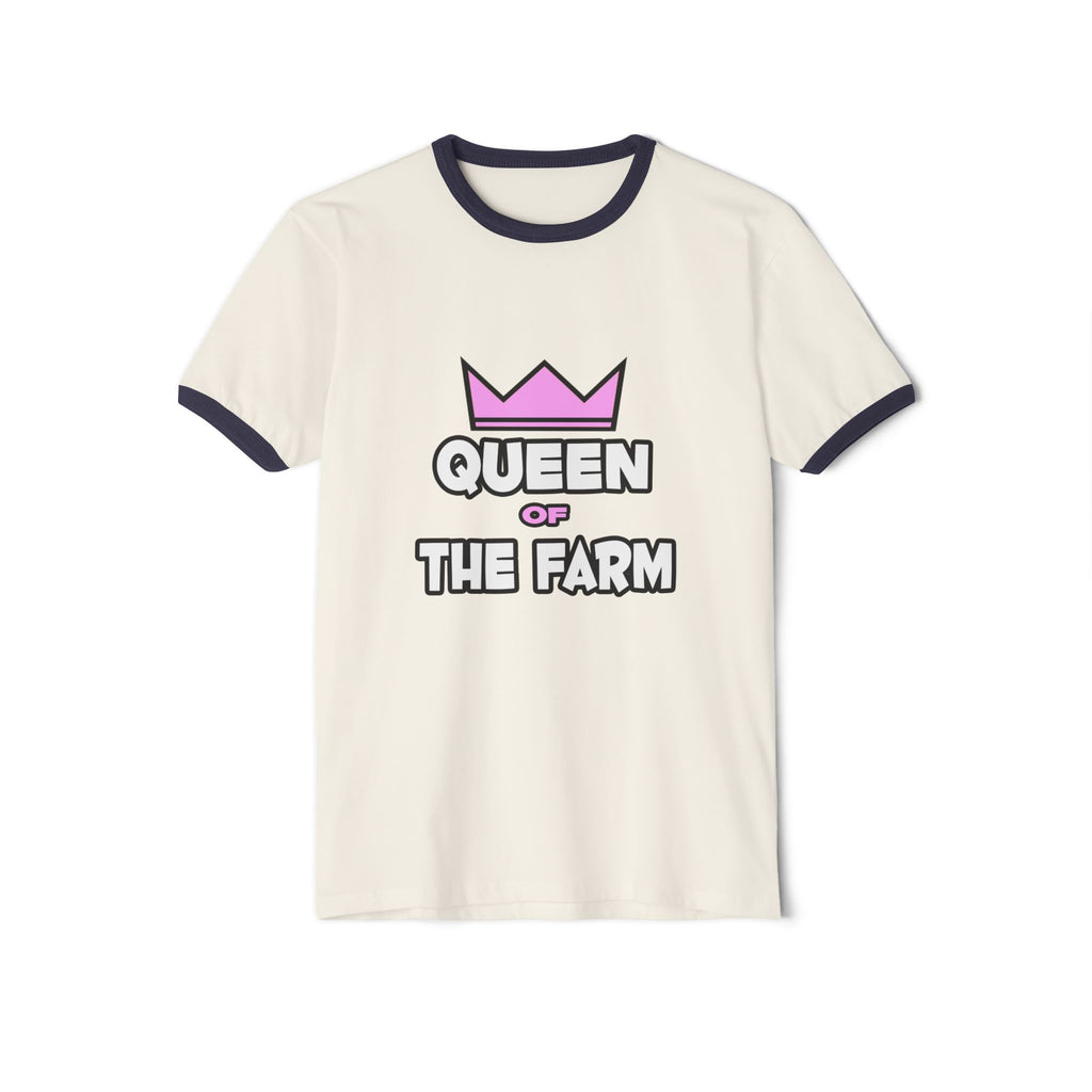 Queen of The Farm - Unisex Cotton Ringer T-Shirt