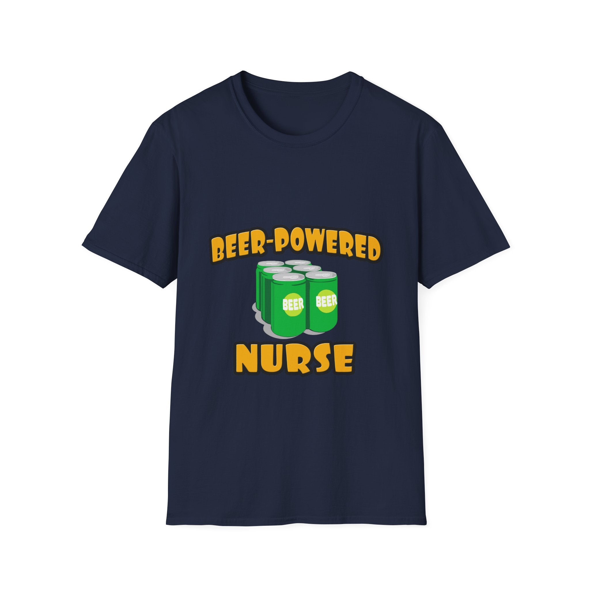Beer Powered Nurse - Unisex Softstyle T-Shirt