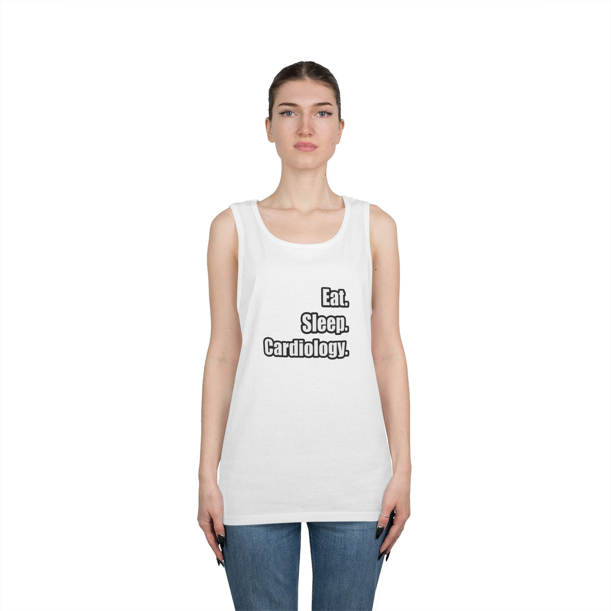 Eat. Sleep. Cardiology - Unisex Heavy Cotton Tank Top