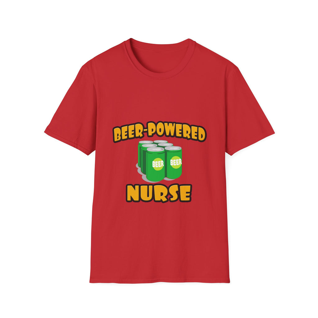 Beer Powered Nurse - Unisex Softstyle T-Shirt