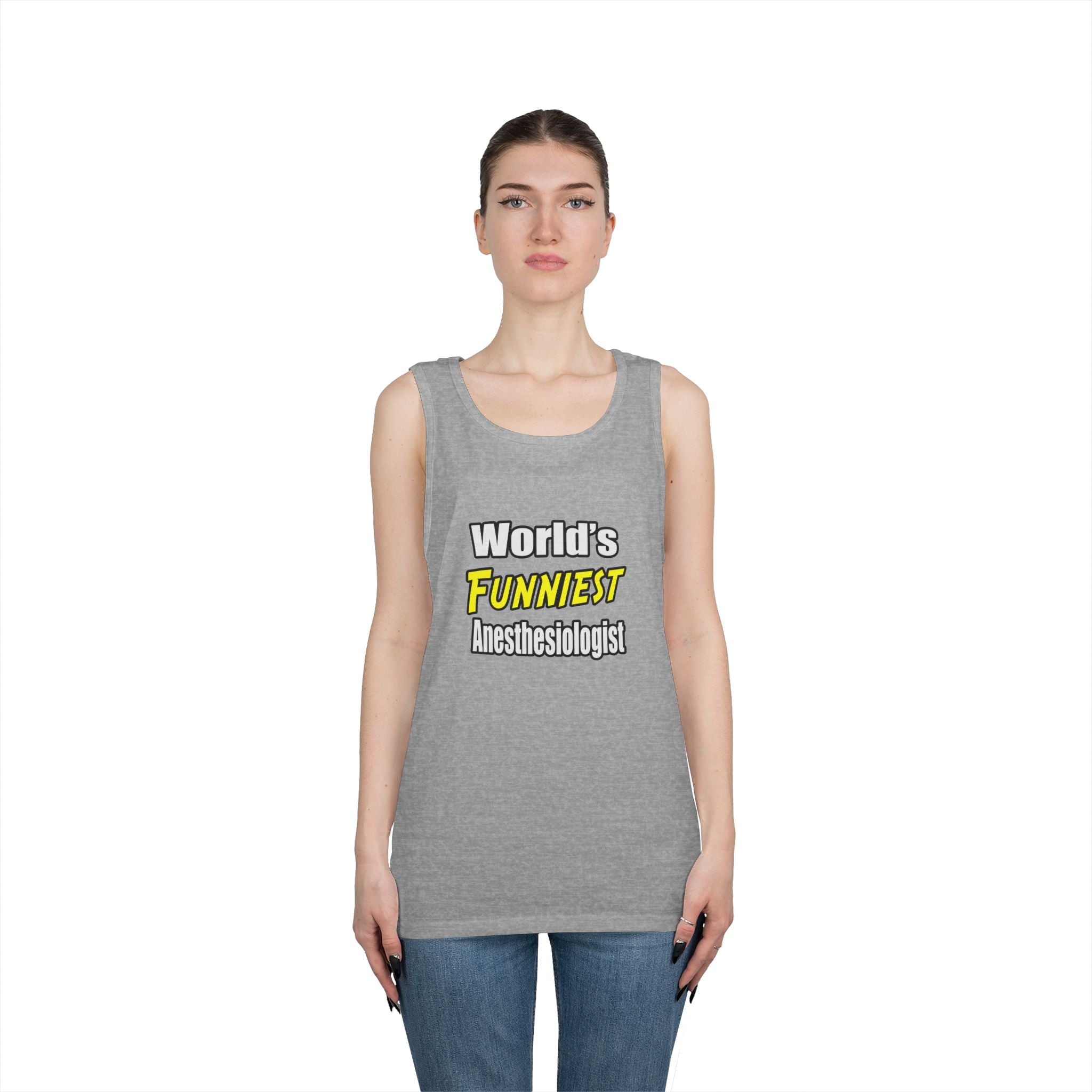 World's Funniest Anesthesiologist - Unisex Heavy Cotton Tank Top