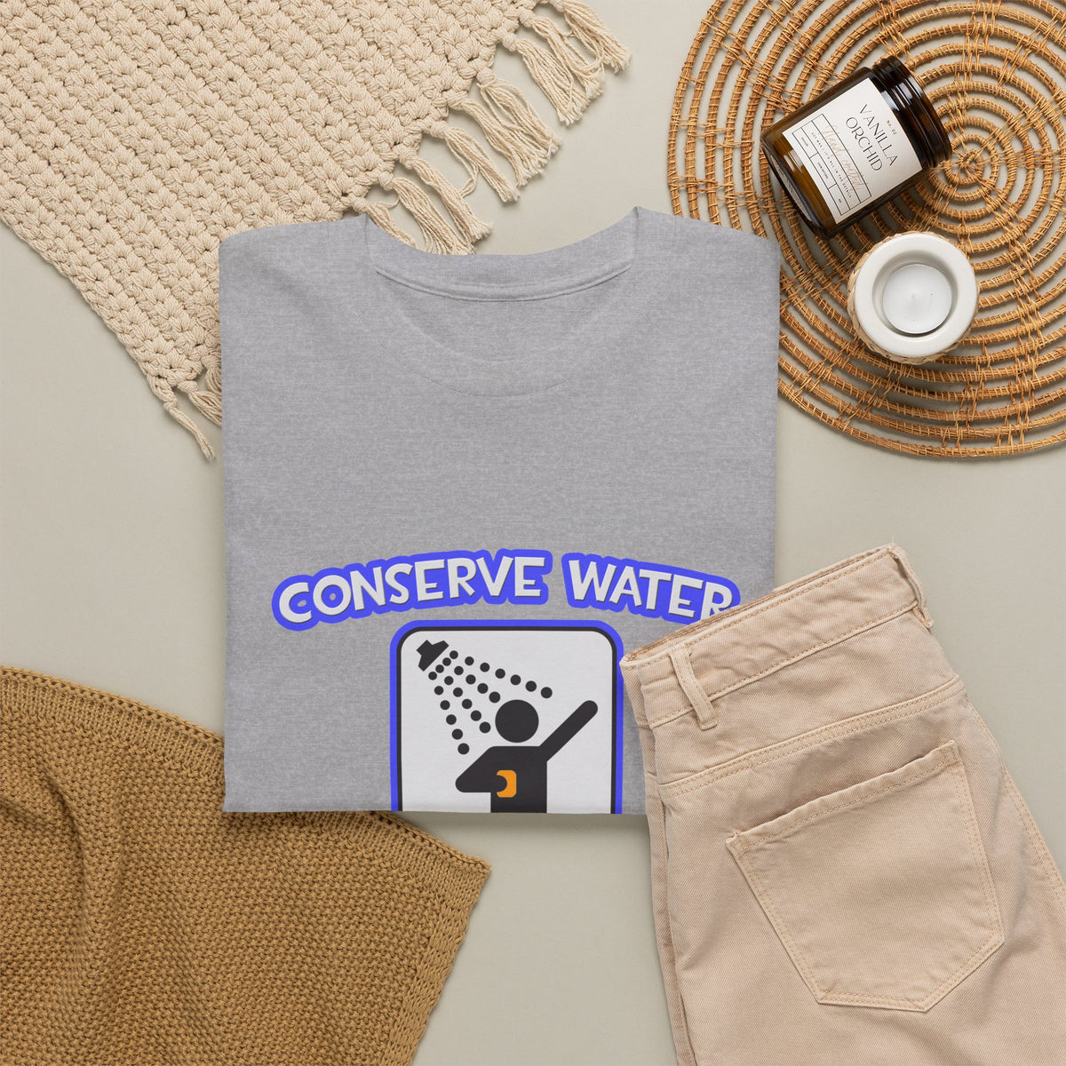 Conserve Water .. Shower With a Doctor - Unisex Heavy Cotton Tee