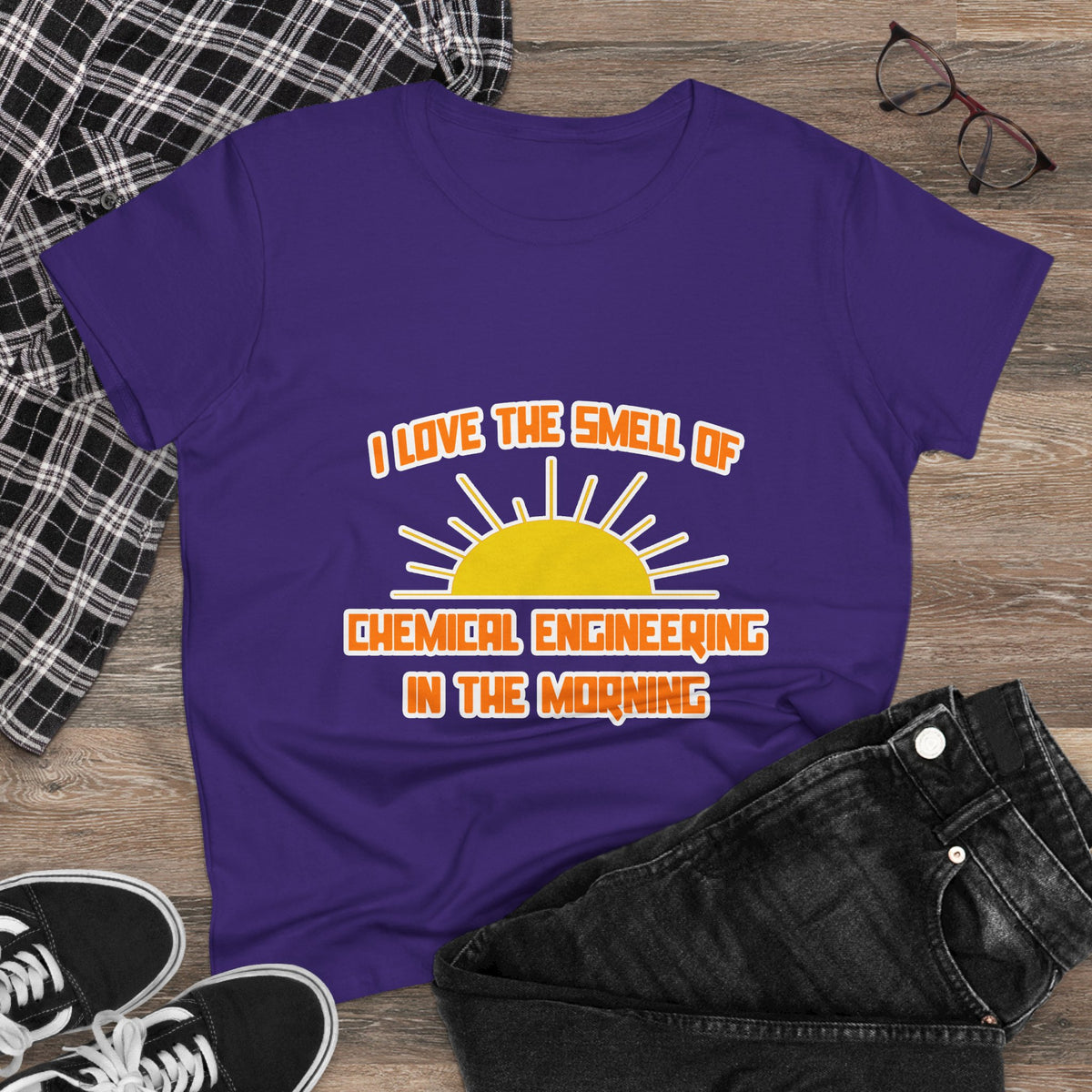Smell of Chemical Engineering in the Morning - Women's Midweight Cotton Tee
