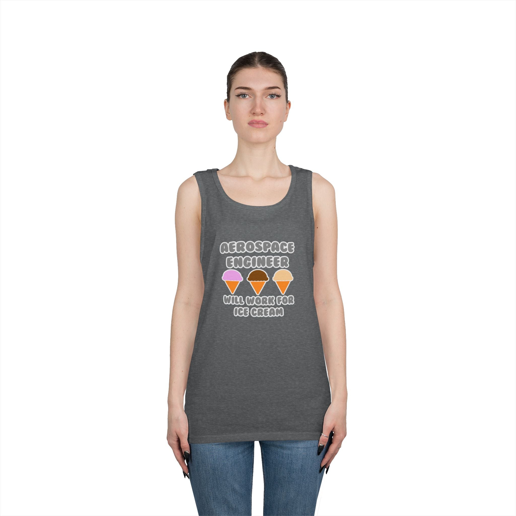 Aerospace Engineer ... Will Work For Ice Cream - Unisex Heavy Cotton Tank Top