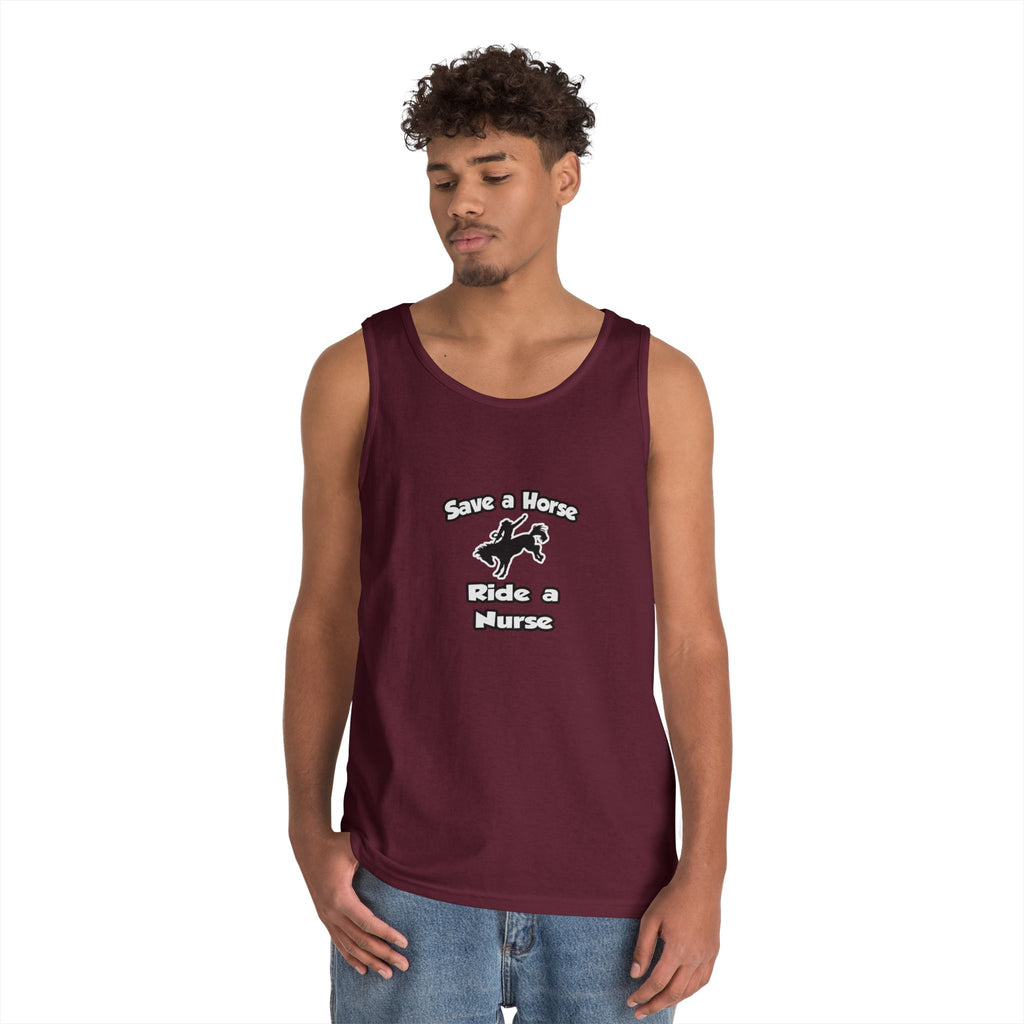 Save a Horse .. Ride a Nurse - Unisex Heavy Cotton Tank Top
