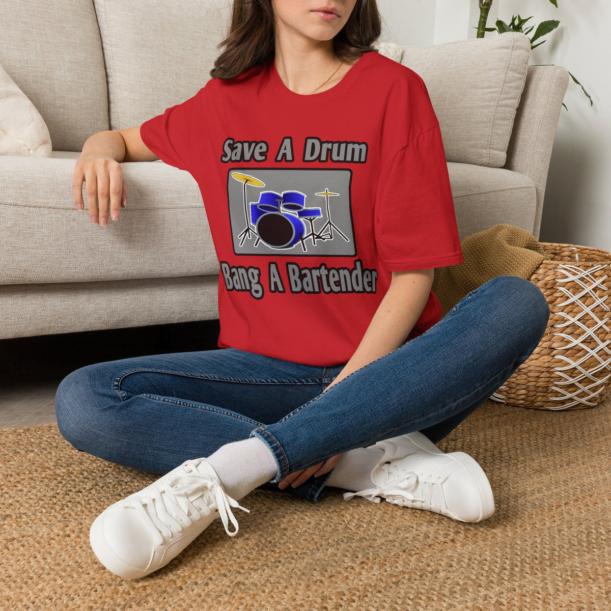 Save a Drum...Bang a Bartender - Unisex Softstyle T-Shirt
