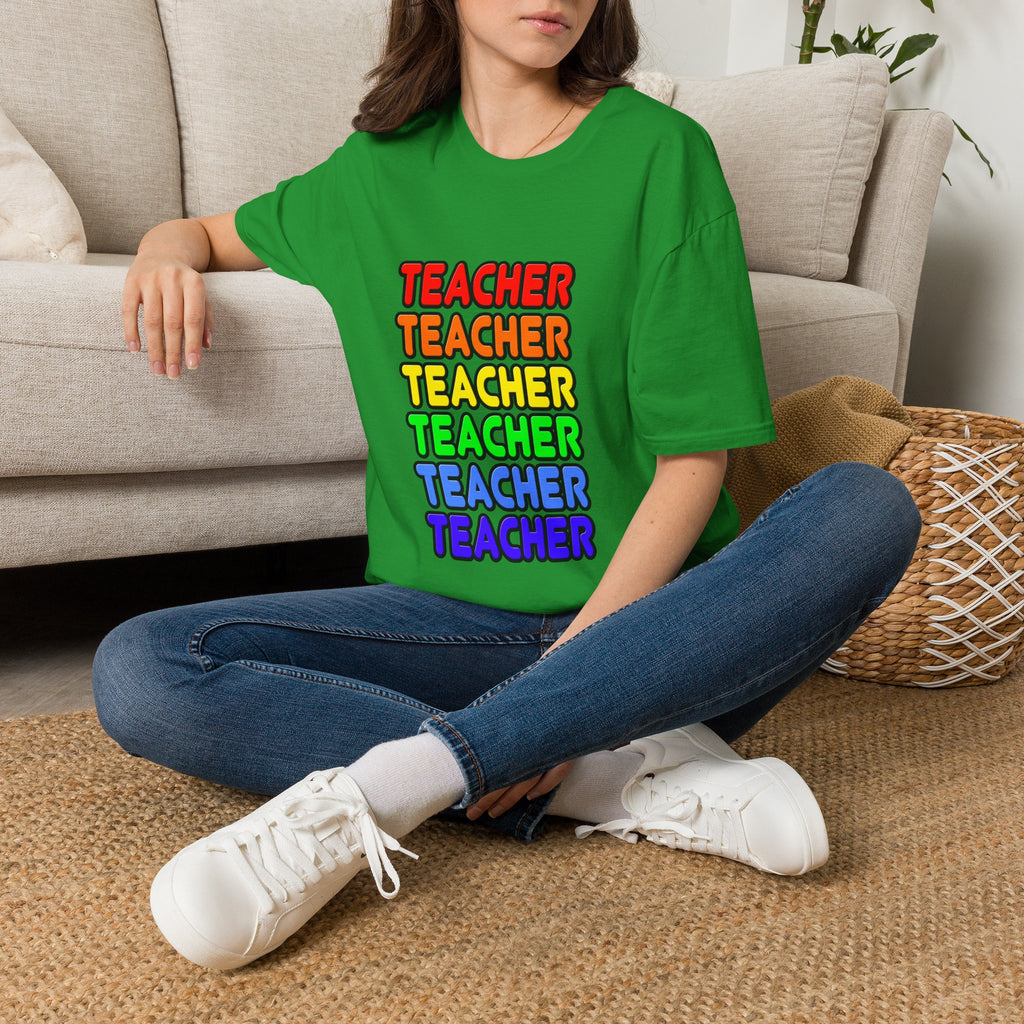 Rainbow Teacher - Unisex Softstyle T-Shirt