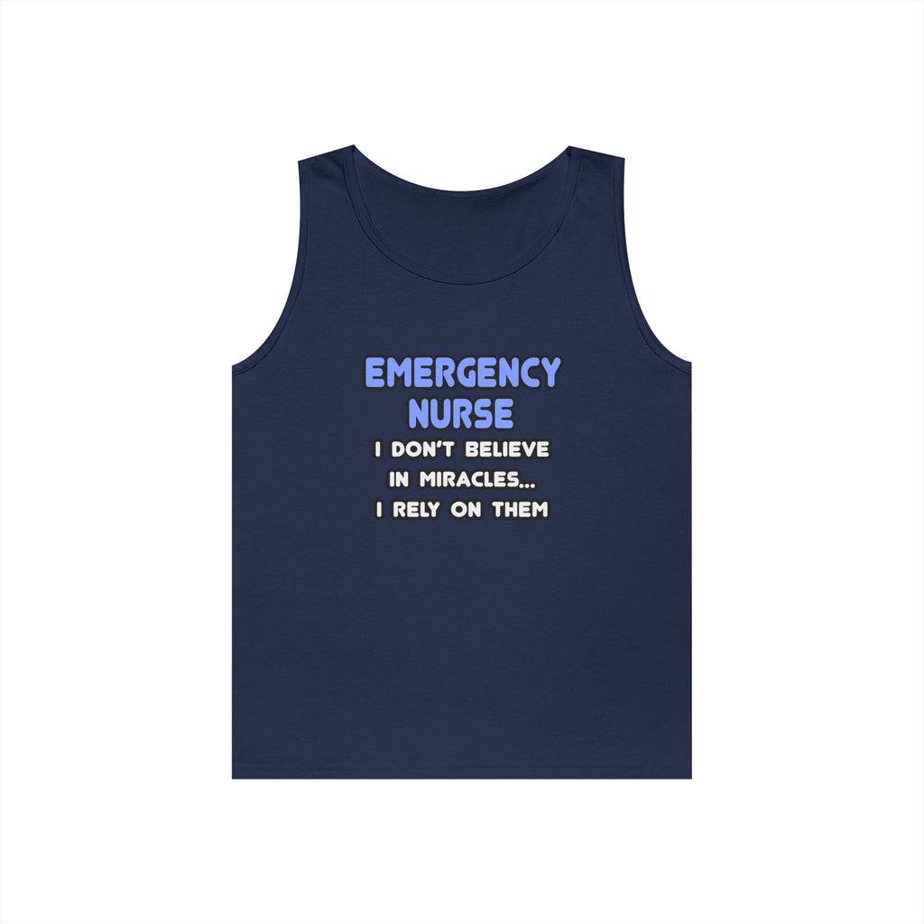 Miracles and Emergency Nurses - Unisex Heavy Cotton Tank Top