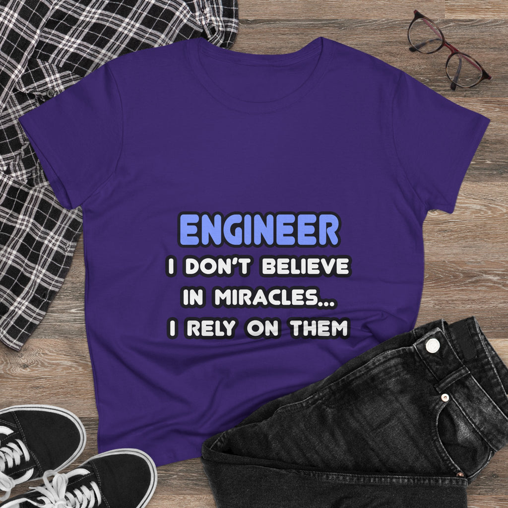 Miracles and Engineers - Women's Midweight Cotton Tee