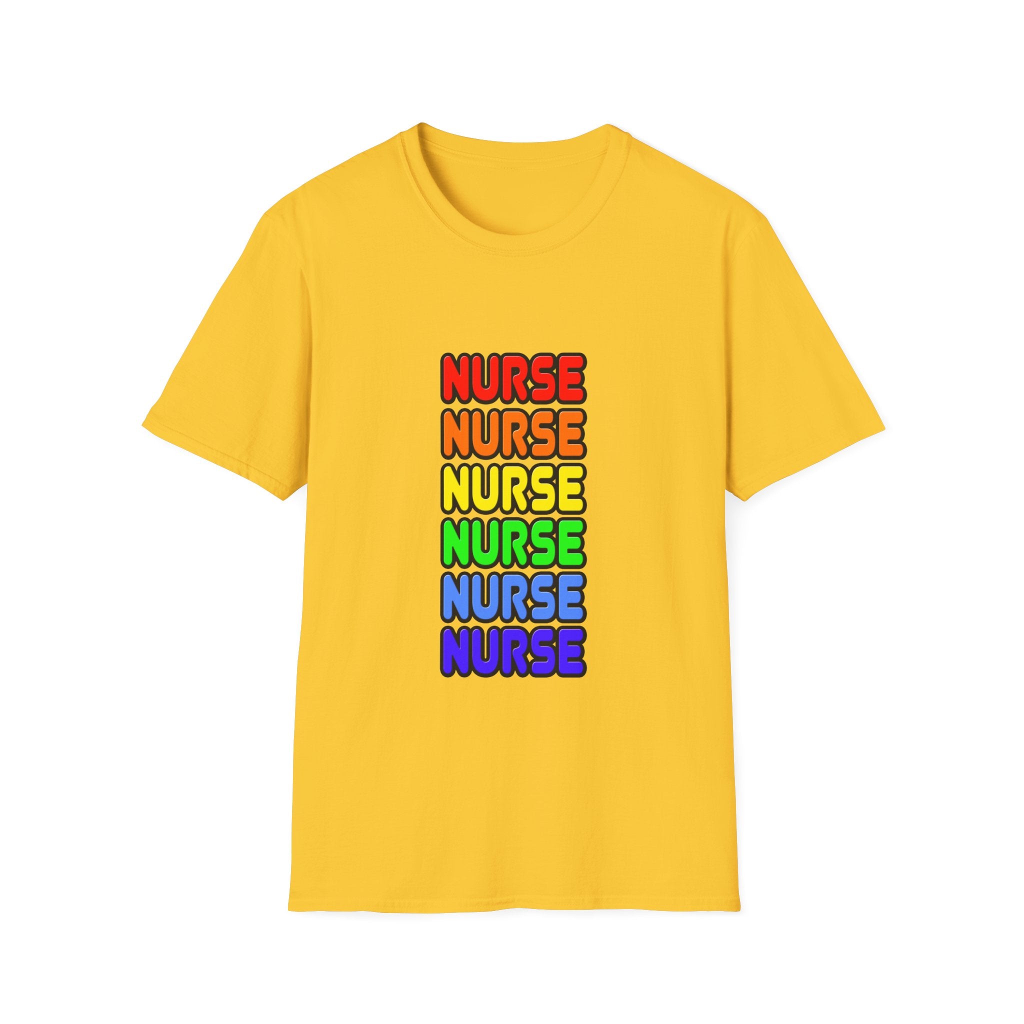 Rainbow Nurse - Unisex Softstyle T-Shirt