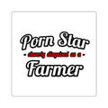 Porn Star...Farmer - Square Stickers